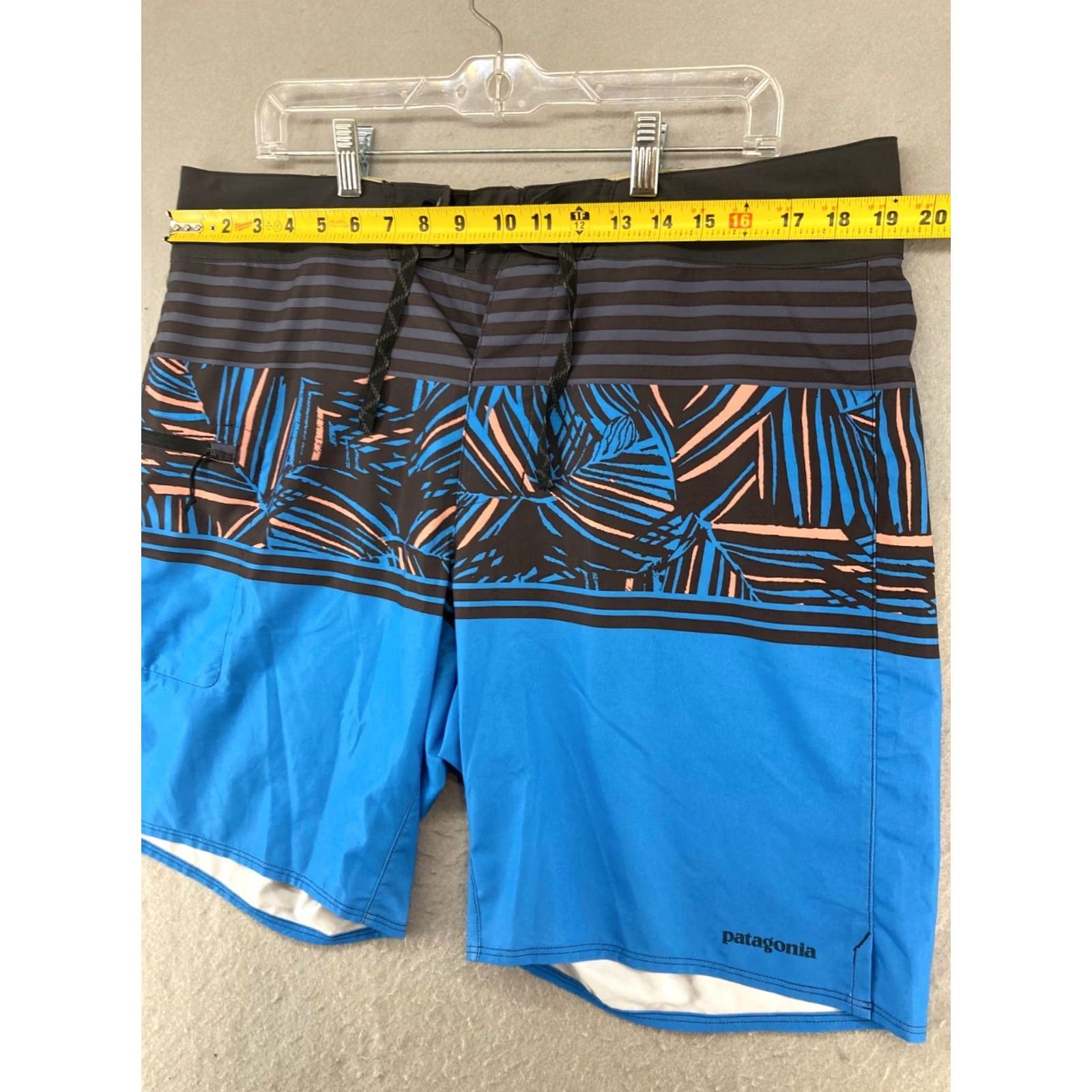 Patagonia Patagonia Men Board Shorts 36 Blue Swim Striped Polyester Blend Regular Beach Lifeguard Surfing Men Size US 36 / EU 52 - 2 Thumbnail