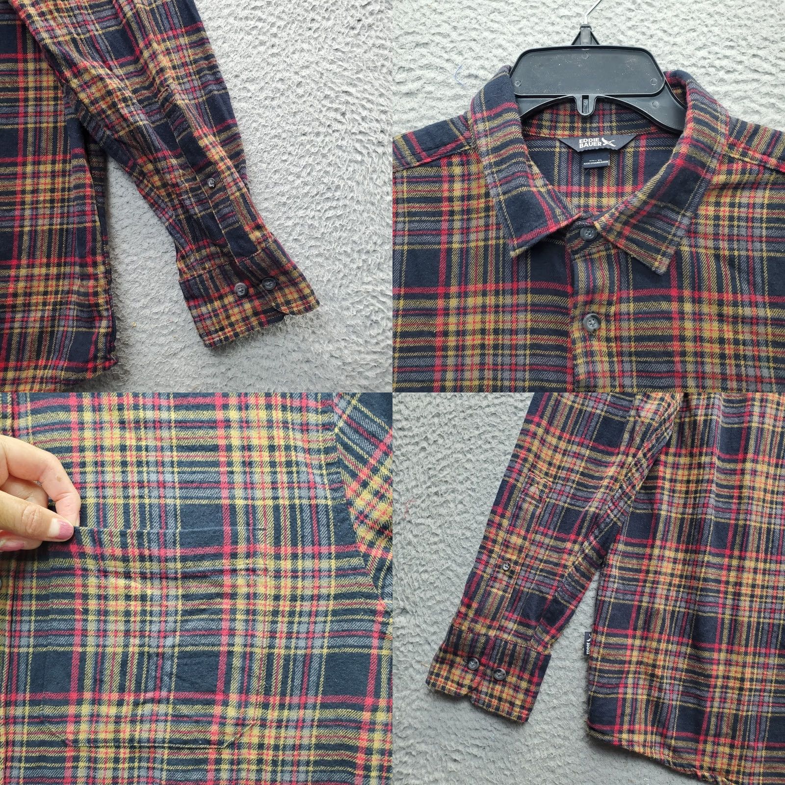 Eddie Bauer Eddie Bauer Mens XL Multicolor Plaid Flannel Button-Up Shirt Size US XL / EU 56 / 4 - 8 Thumbnail