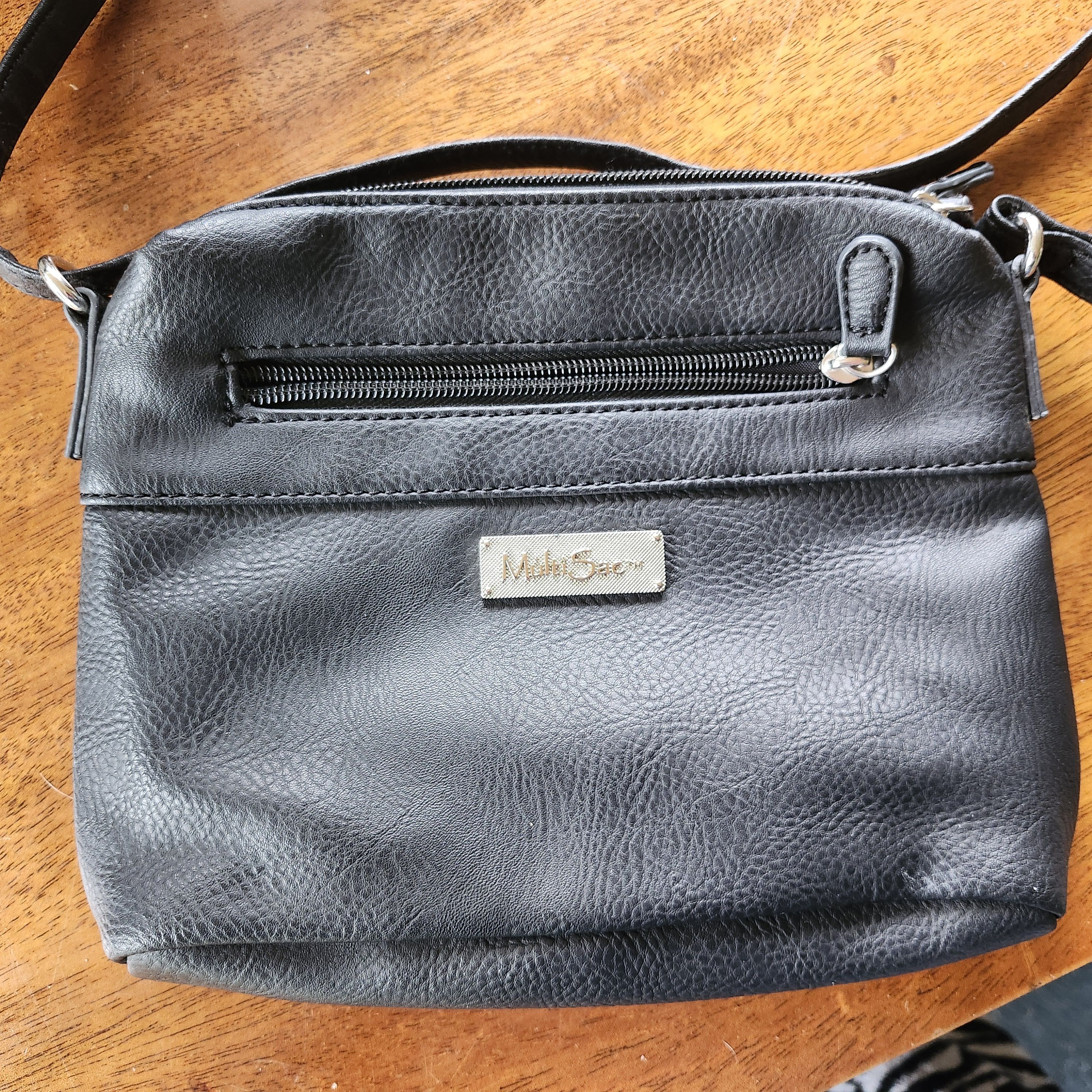 Other MultiSac Black PebbleFaux Leather Crossbody Bag Purse Strap Size ONE SIZE - 1 Thumbnail
