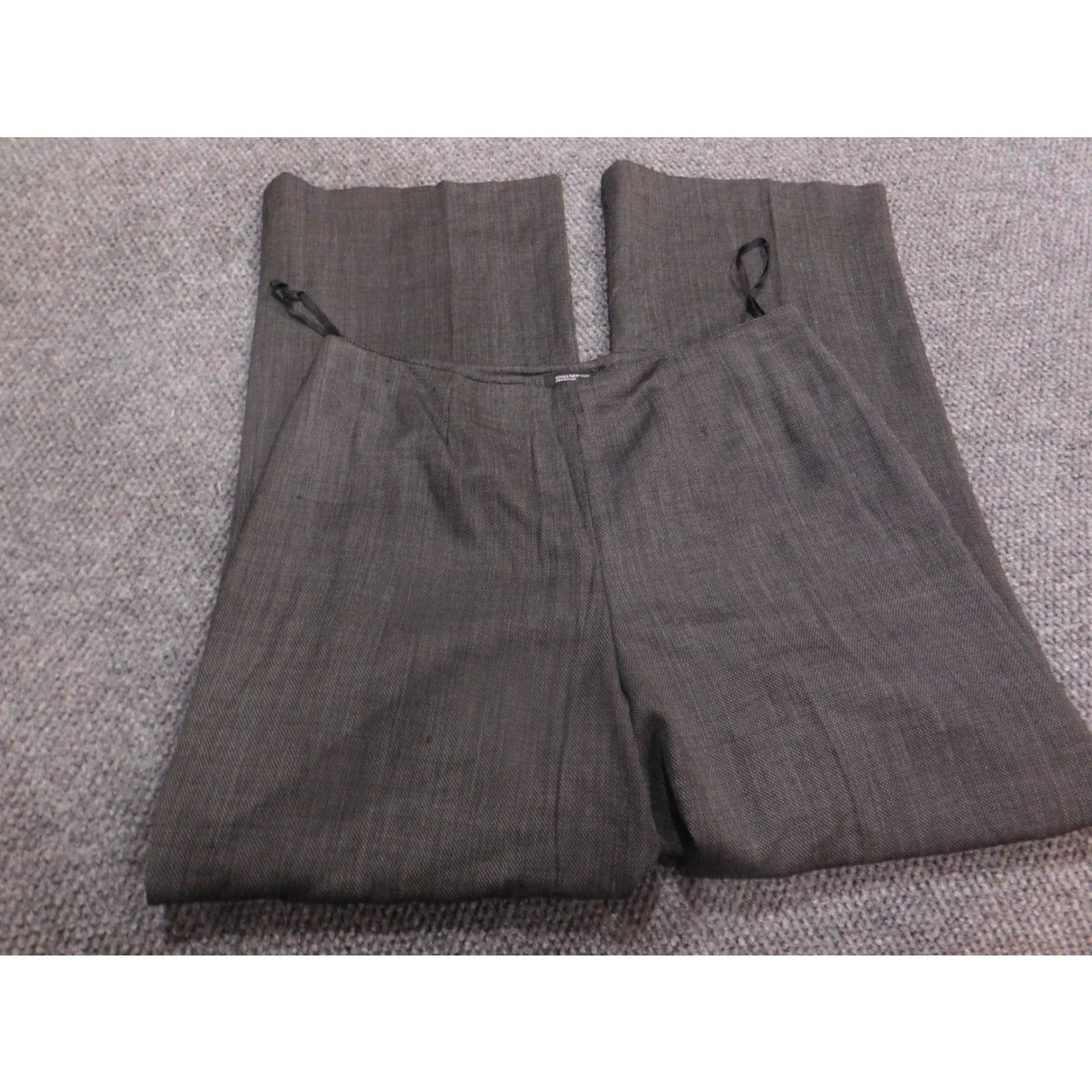 Jones New York Jones New York Womens Pants 14 Black Plaid Straight Stretch Chino Pants Womens Regular 14 Black Ladies Pants Size 36" / US 14 / IT 50 - 3 Thumbnail