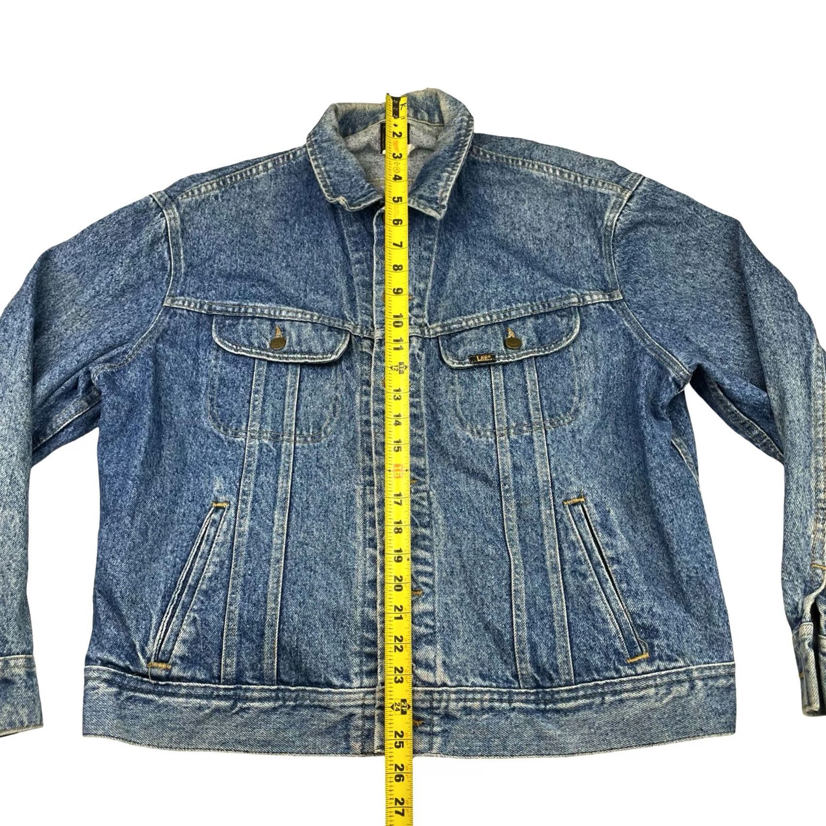 Lee VINTAGE Lee Men’s Denim Trucker Jean Jacket Blue 46R Size US 30 / EU 46 - 4 Thumbnail