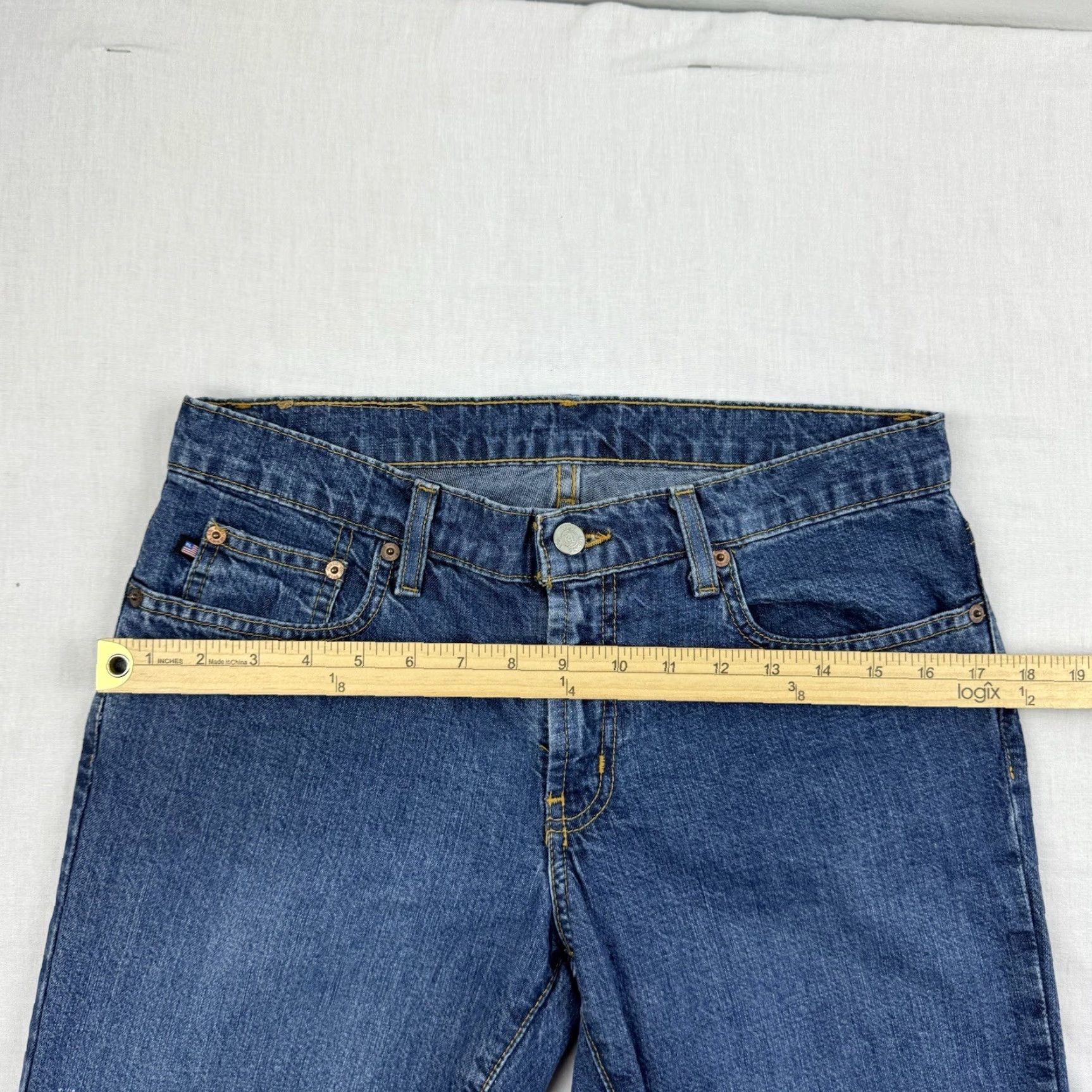 Polo Ralph Lauren VINTAGE Polo Ralph Lauren Jeans Womens 6 Blue Bootcut Low Waist Y2K Punk Size 28" / US 6 / IT 42 - 6 Thumbnail
