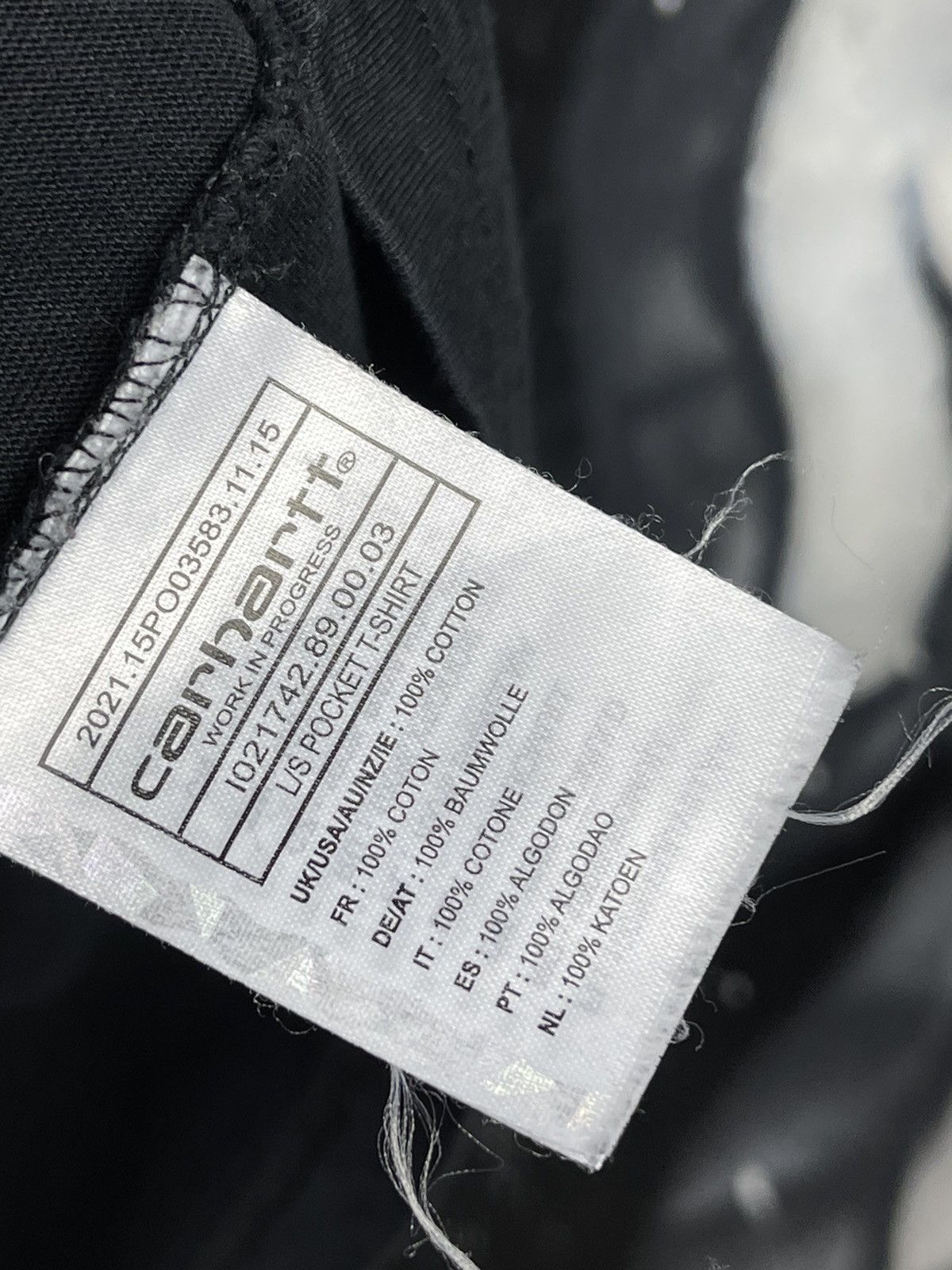 Carhartt Wip Carhartt WIP Black Long Sleeve Pocket T-Shirt Men’s Size XL Size US XL / EU 56 / 4 - 7 Thumbnail