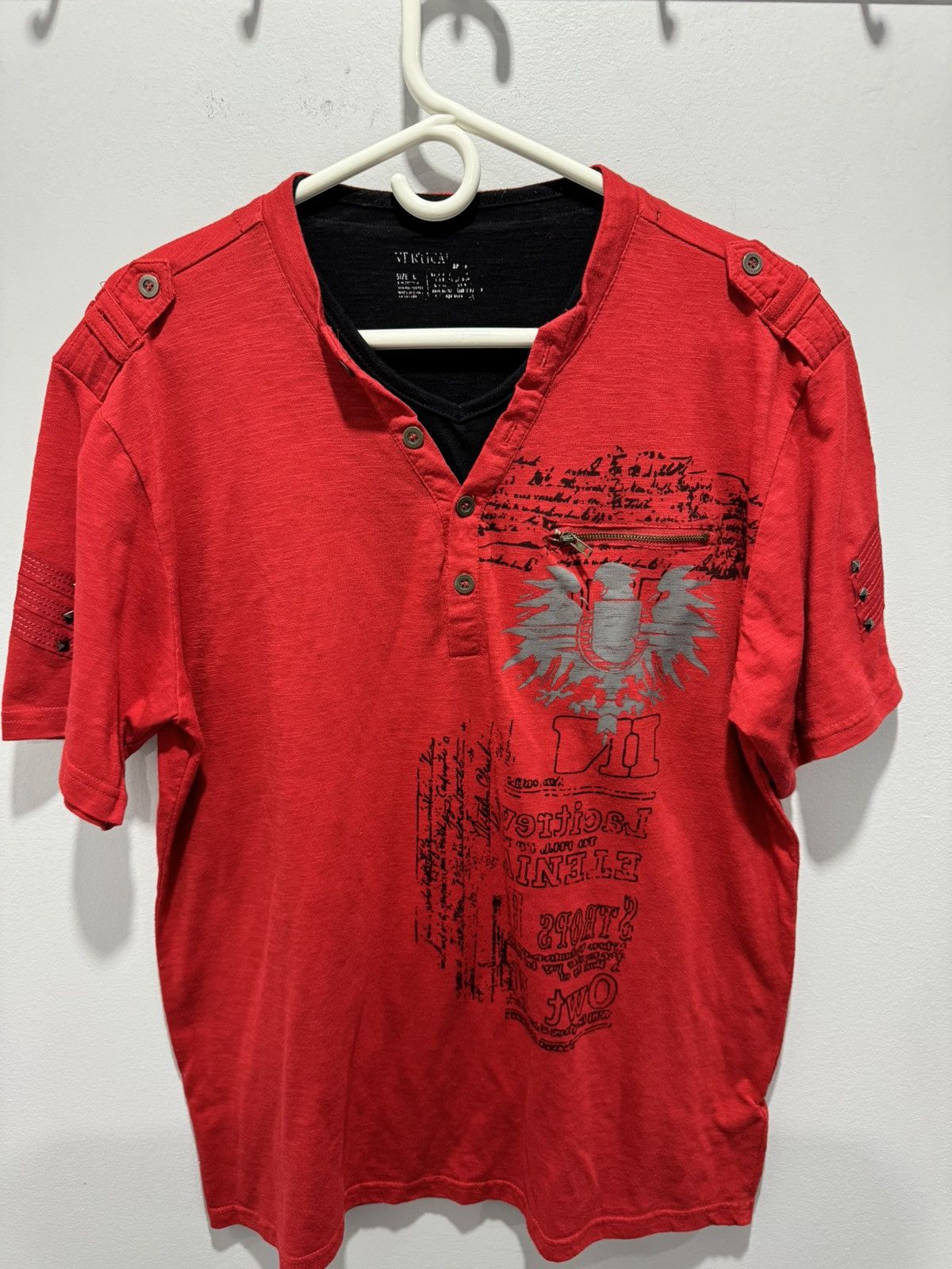 Vintage VERTICAL Sport short sleeve henley zip pocket Men's Size: L Size US L / EU 52-54 / 3 - 1 Thumbnail