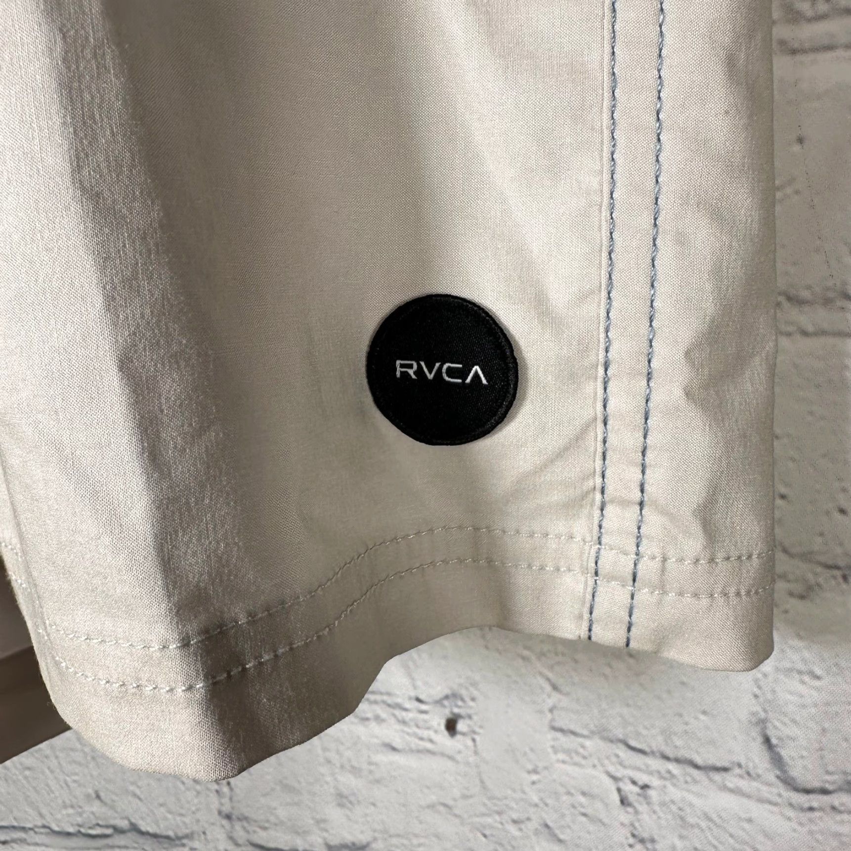 RVCA RVCA Mens Board Shorts Size 30 Blue Brown Colorblock Surf Trunks Pockets Drawstring 30 Mens Beach Swim Size US 30 / EU 46 - 2 Thumbnail