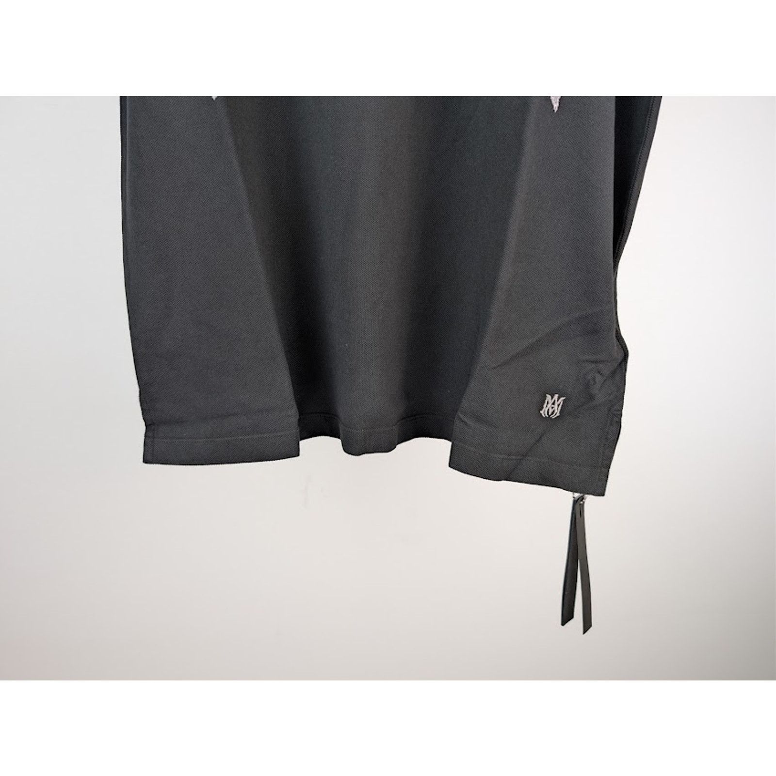 Amiri o1rshd1 Vintage Oversized Short-Sleeved Polo Shirt in Black Size US XL / EU 56 / 4 - 4 Thumbnail