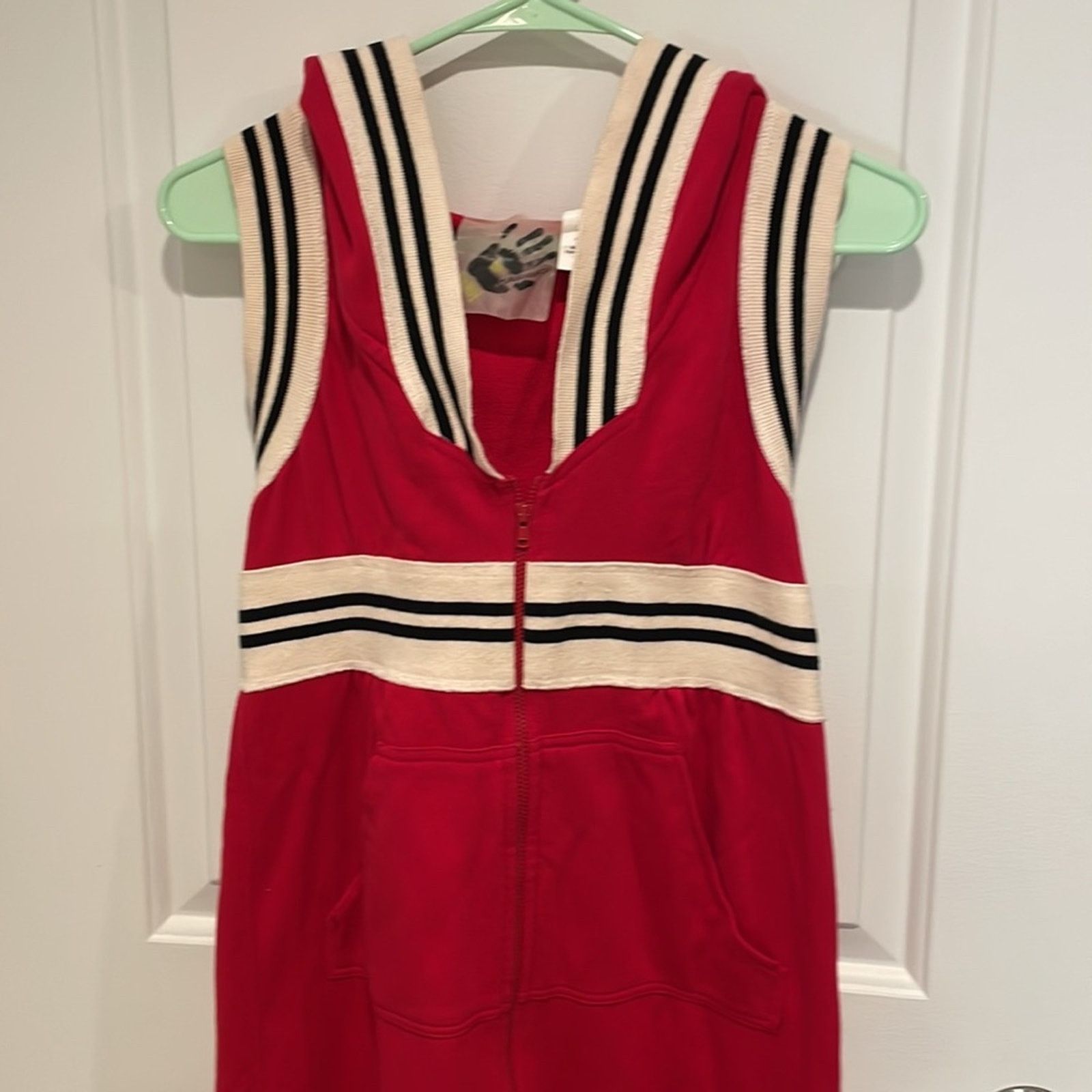 Norma Kamali Norma Kamala x Everlast red striped sleeveless zip dress S Size S / US 4 / IT 40 - 3 Thumbnail
