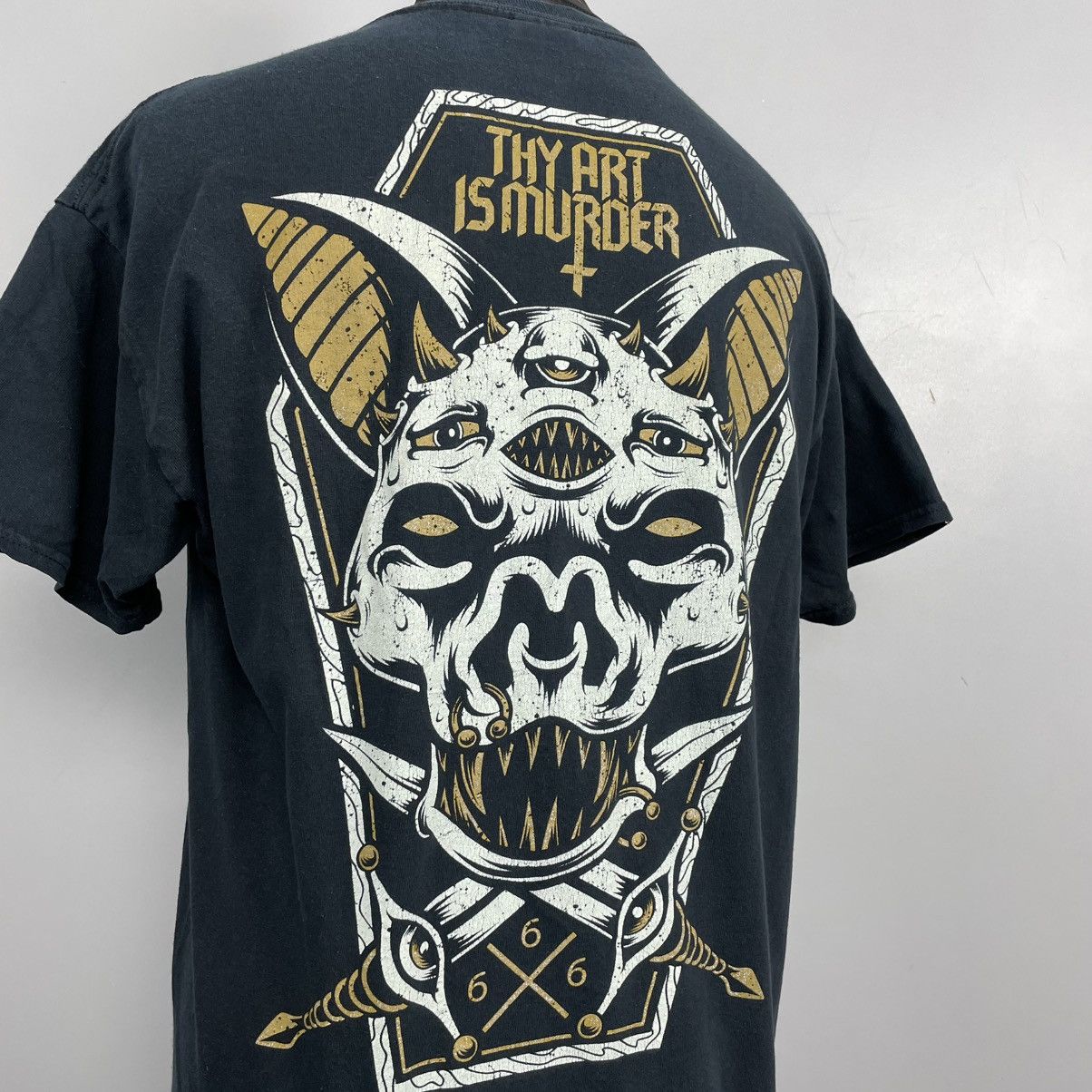 Band Tees × Gildan × Vintage Vintage 00’s Thu Art Is Murder Deathcore punk T-shirt Size US L / EU 52-54 / 3 - 2 Thumbnail