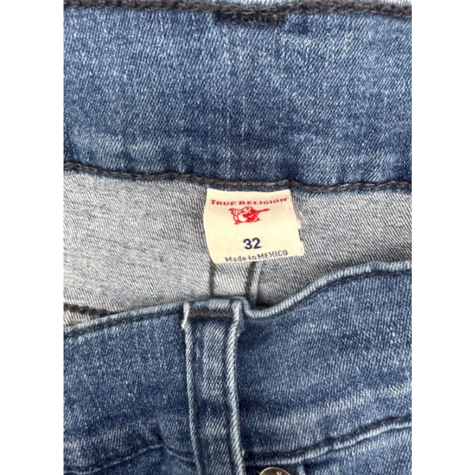 True Religion VINTAGE True Religion Ricky Jeans Men's 32x33 Blue Denim Relaxed Straight 6221 Size US 32 / EU 48 - 6 Thumbnail