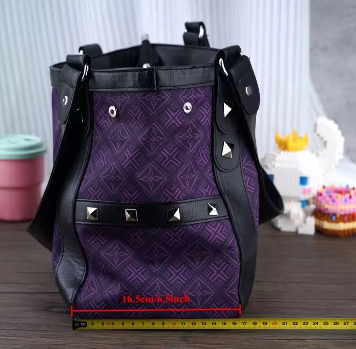 Other Hello Kitty Vintage Purple Handbag Y2K Gothic Style Size ONE SIZE - 2 Thumbnail