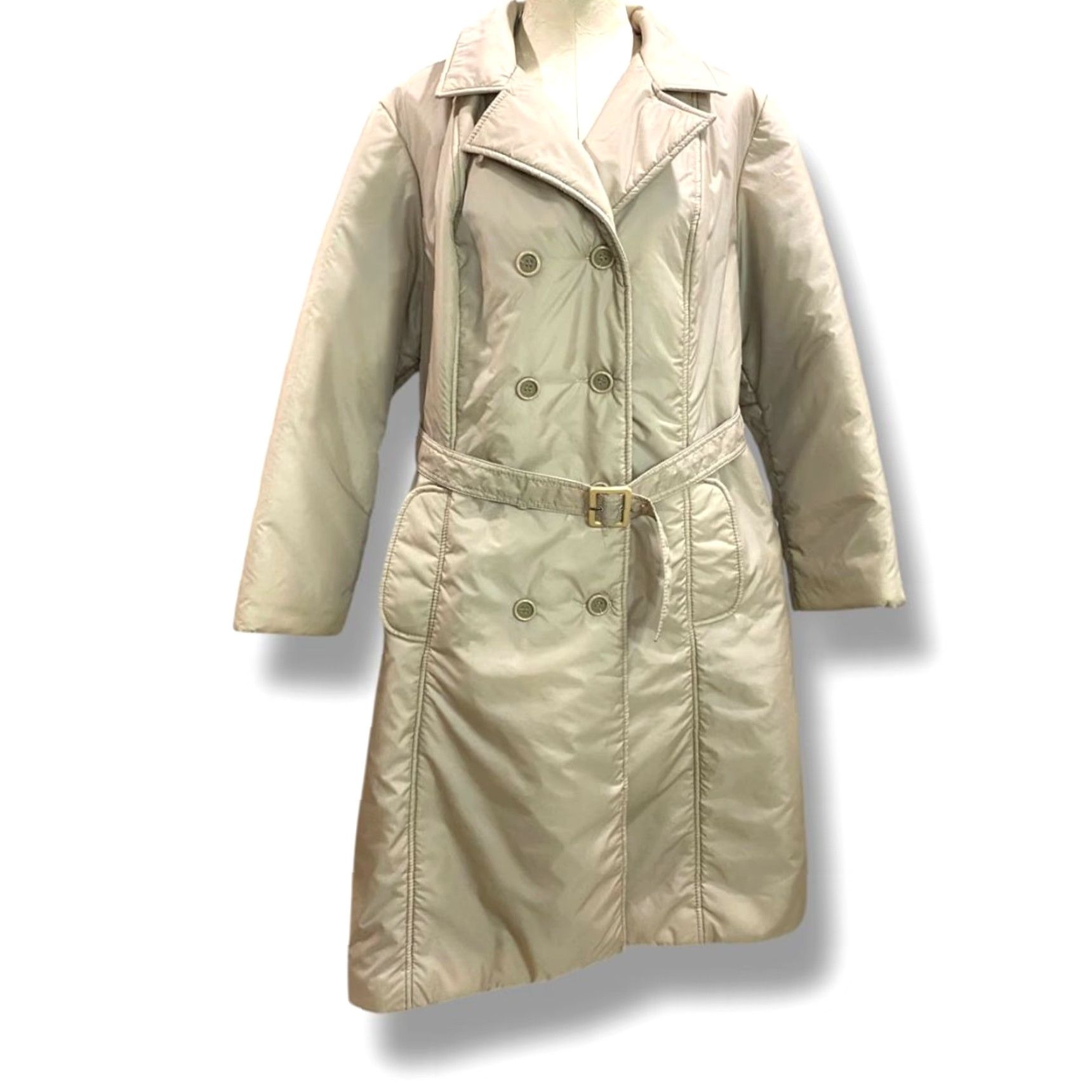 Vintage Bromleigh Womens Vintage Insulated Coat Belted Midi Faux Plus Size 24.5 Brown Polyester Jacket Coats Womens Plus Size Retro 90s? Size 4XL / US 24-26 - 2 Thumbnail