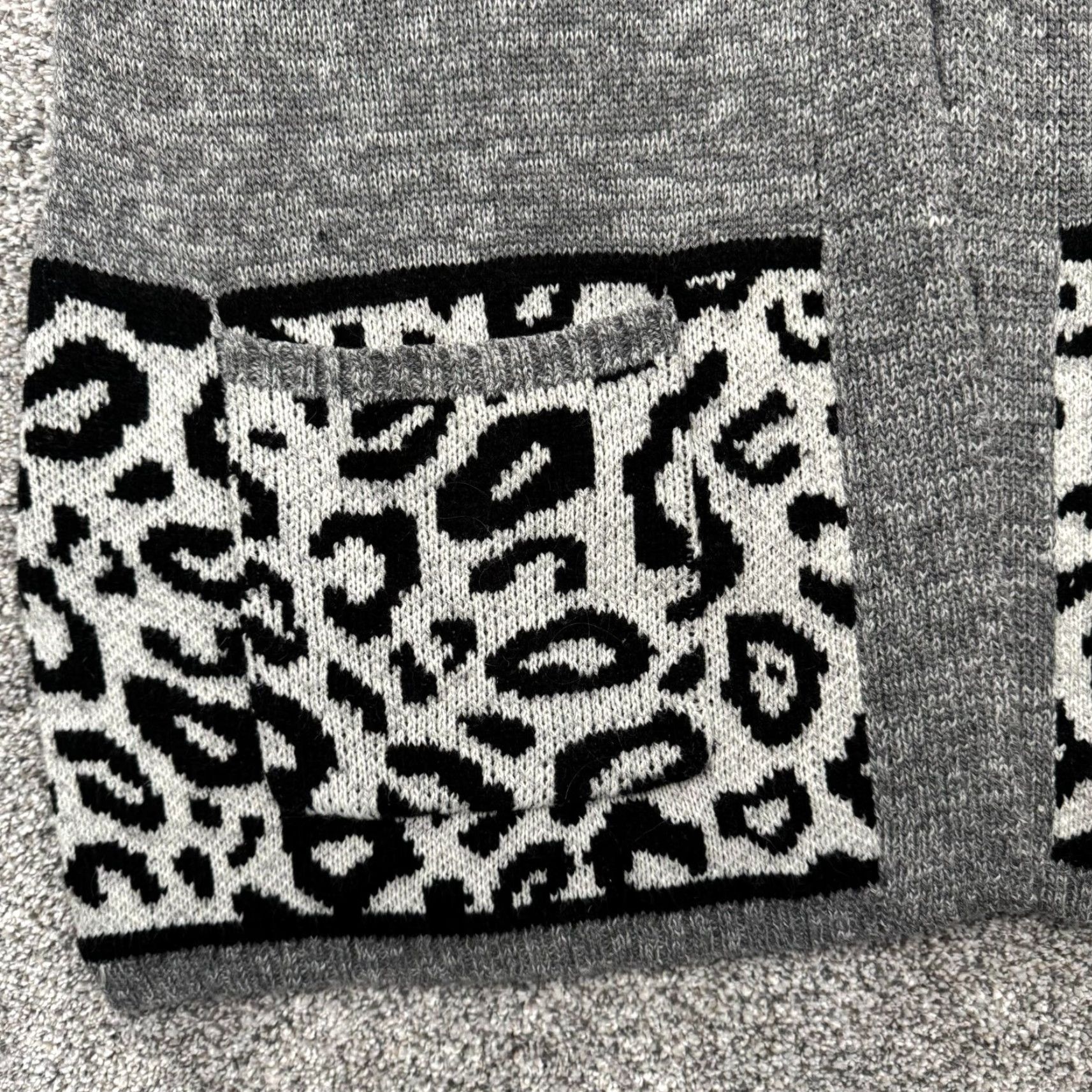 Vintage Allie & Rob Cardigan Sweater Womens Large Leopard Print Open Front Cozy Grandma Size L / US 10 / IT 46 - 6 Thumbnail