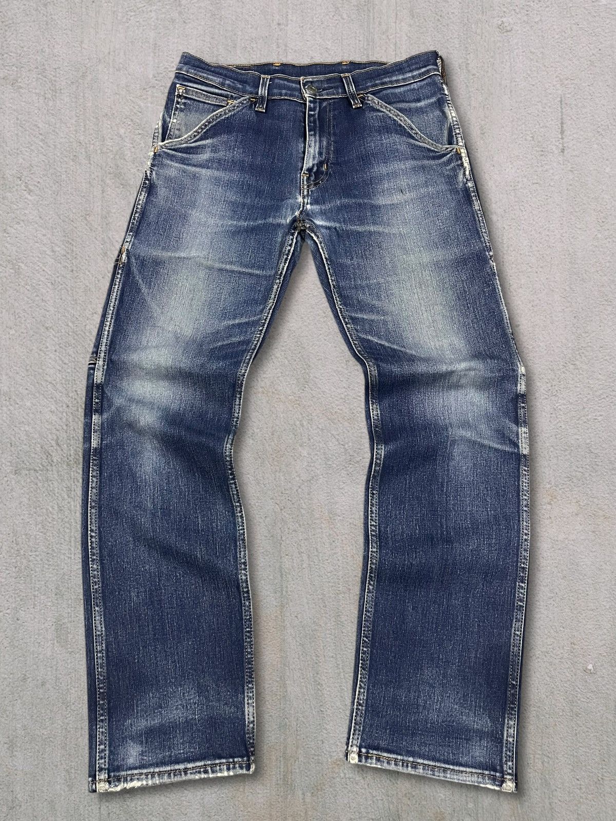 Levi's LEVI’S WORKWEAR 505 Faded Blue Wash Carpenter Jeans Size US 30 / EU 46 - 2 Thumbnail