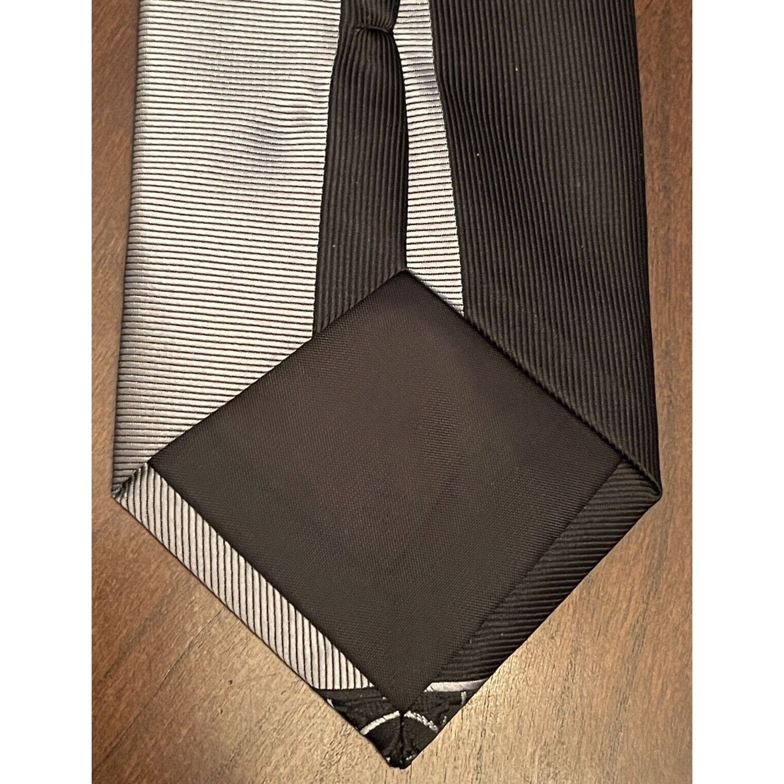 Twenty Twenty Dollars Tie Black Gray Hand Made Silk Men’s Neck Tie Size ONE SIZE - 2 Thumbnail