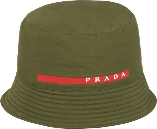 Prada o1mt1gz0225 Size: OS / Bucket Hat / Cap in Olive Green Size ONE SIZE - 2 Thumbnail