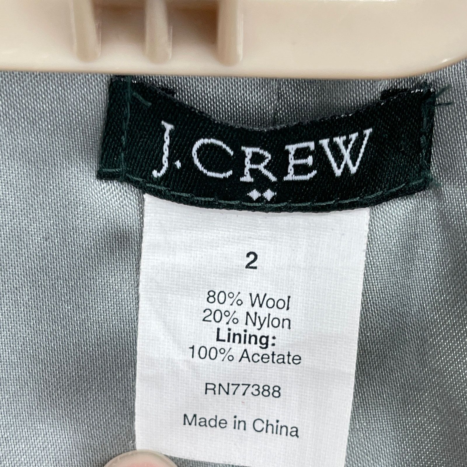 J.Crew J Crew Womens Herringbone Tweed Gray Black Blazer Jacket 2 Size S / US 4 / IT 40 - 8 Thumbnail