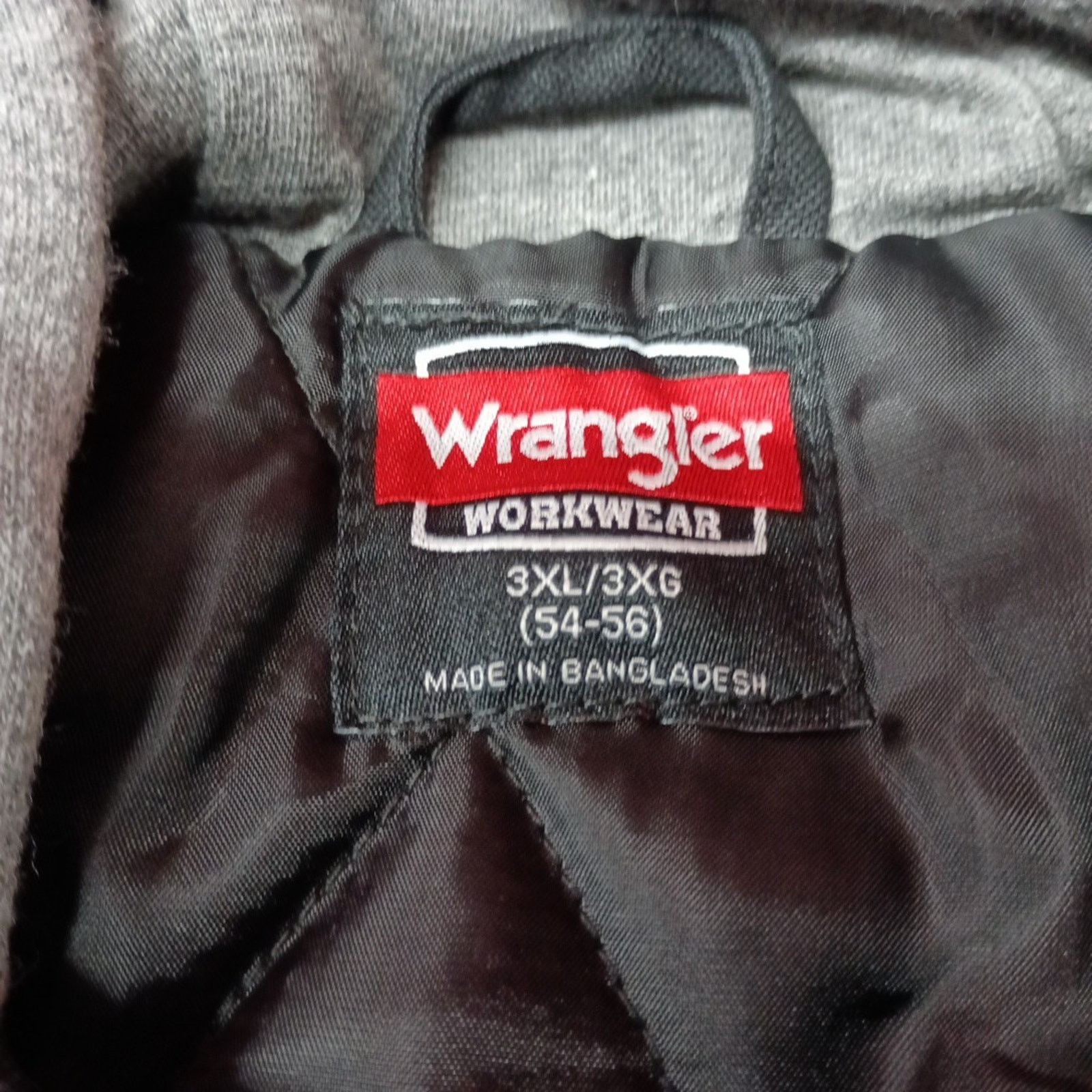 Wrangler Wrangler Shirt Jacket Quilt Lined Black Mens 3XL Canvas Hood Size US XXL / EU 58 / 5 - 5 Thumbnail