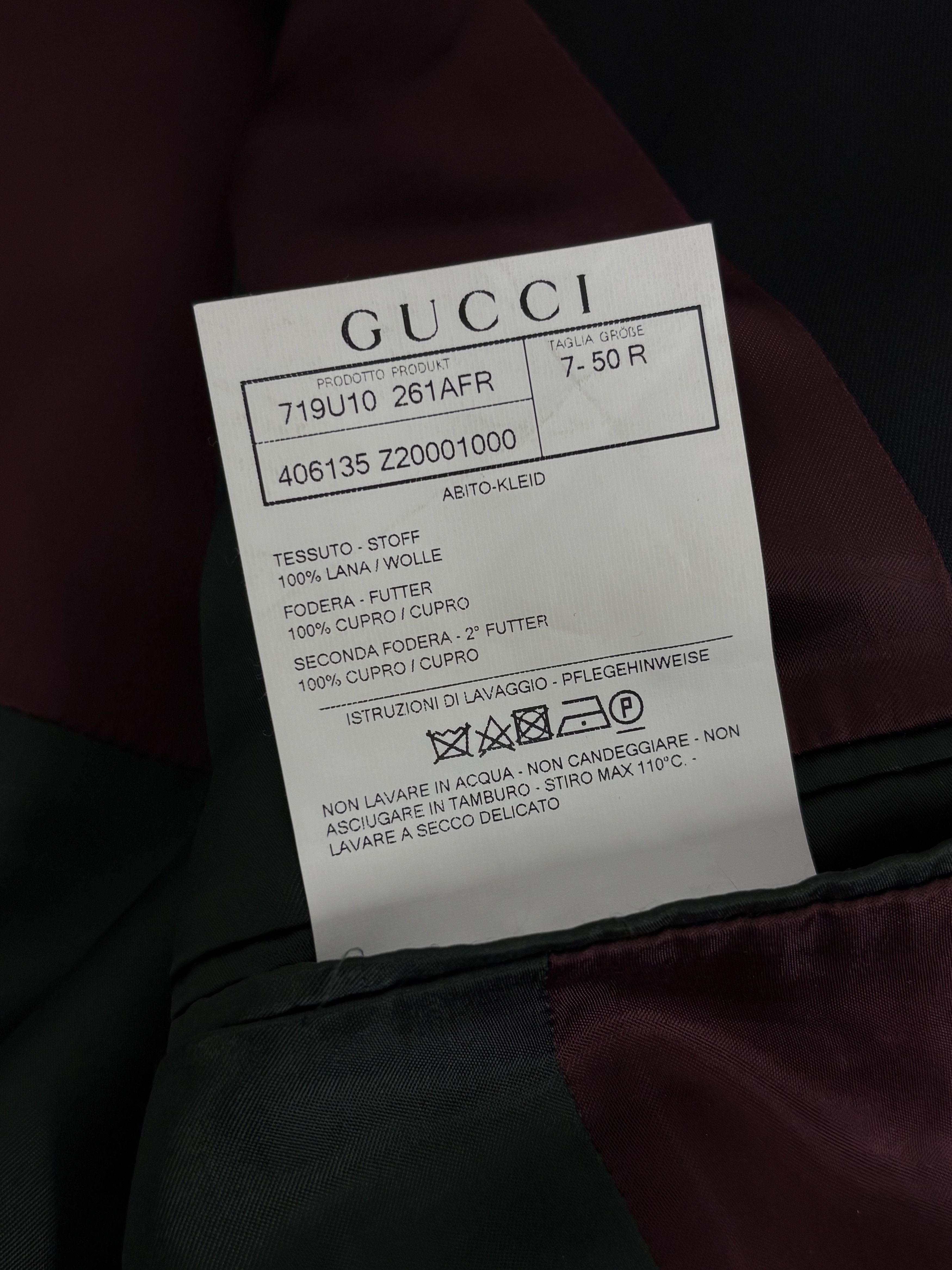 Gucci Gucci Black Wool Blazer Jacket Size 50R - 21 Thumbnail