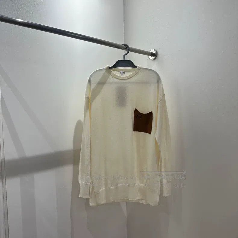 Loewe Loewe Pocketed wool blend long-sleeve knit sweatshirt Size S / US 4 / IT 40 - 1 Thumbnail