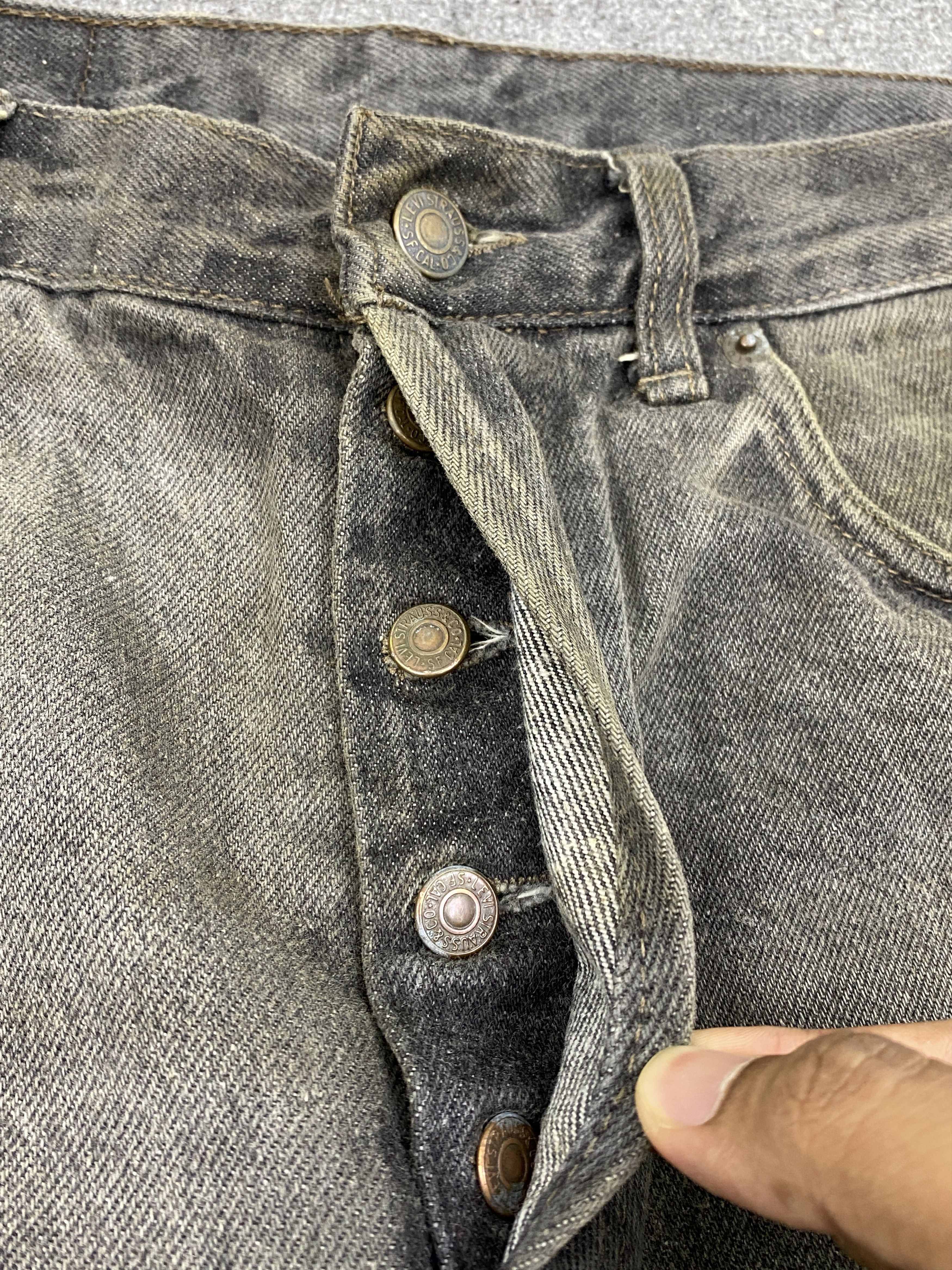 Levi's Vintage 90s Levis 501 USA Faded Black Jeans DP2734 Size US 30 / EU 46 - 15 Thumbnail