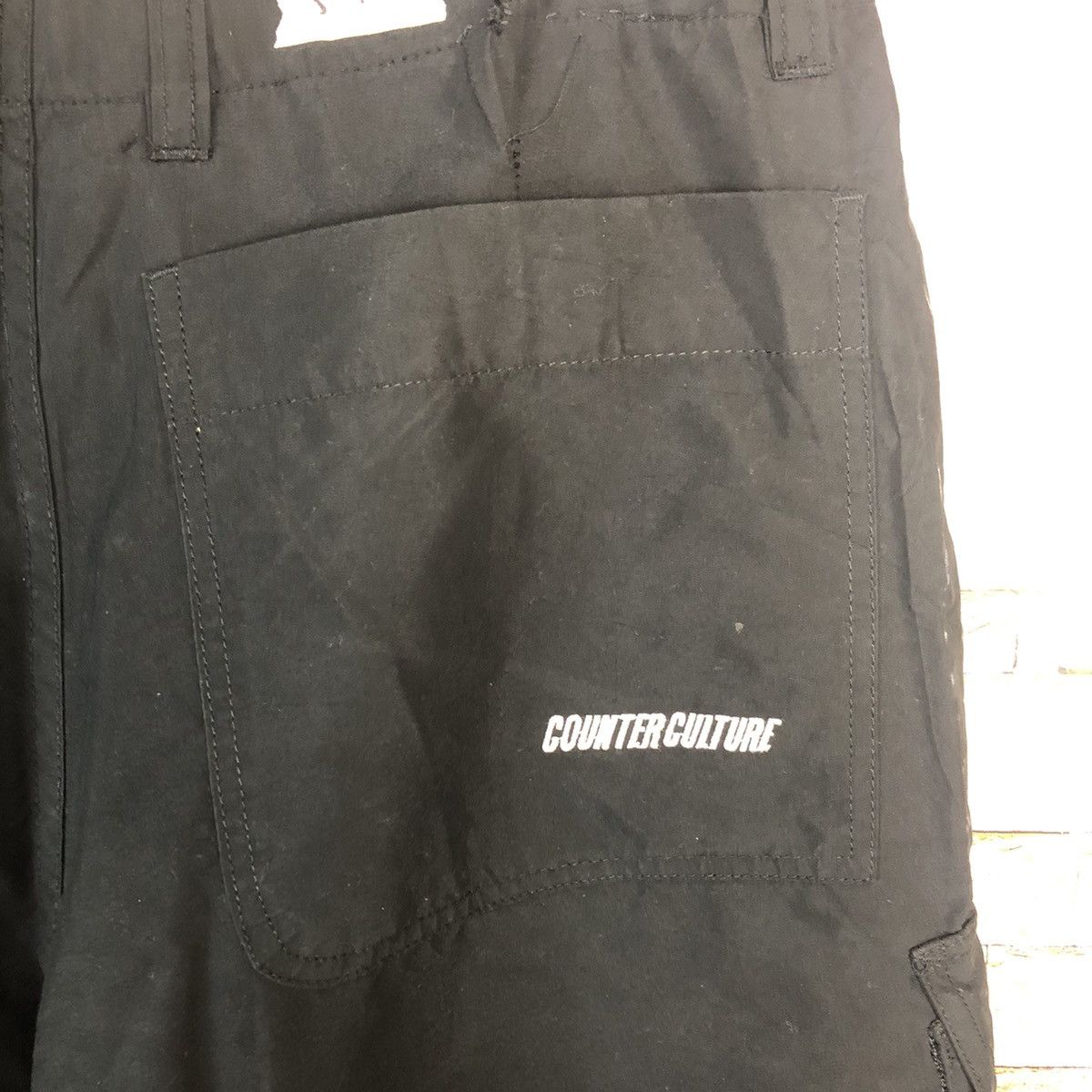 Japanese Brand Counter Culture Black Cargo Multipocket Pants #A340 Size US 30 / EU 46 - 19 Thumbnail