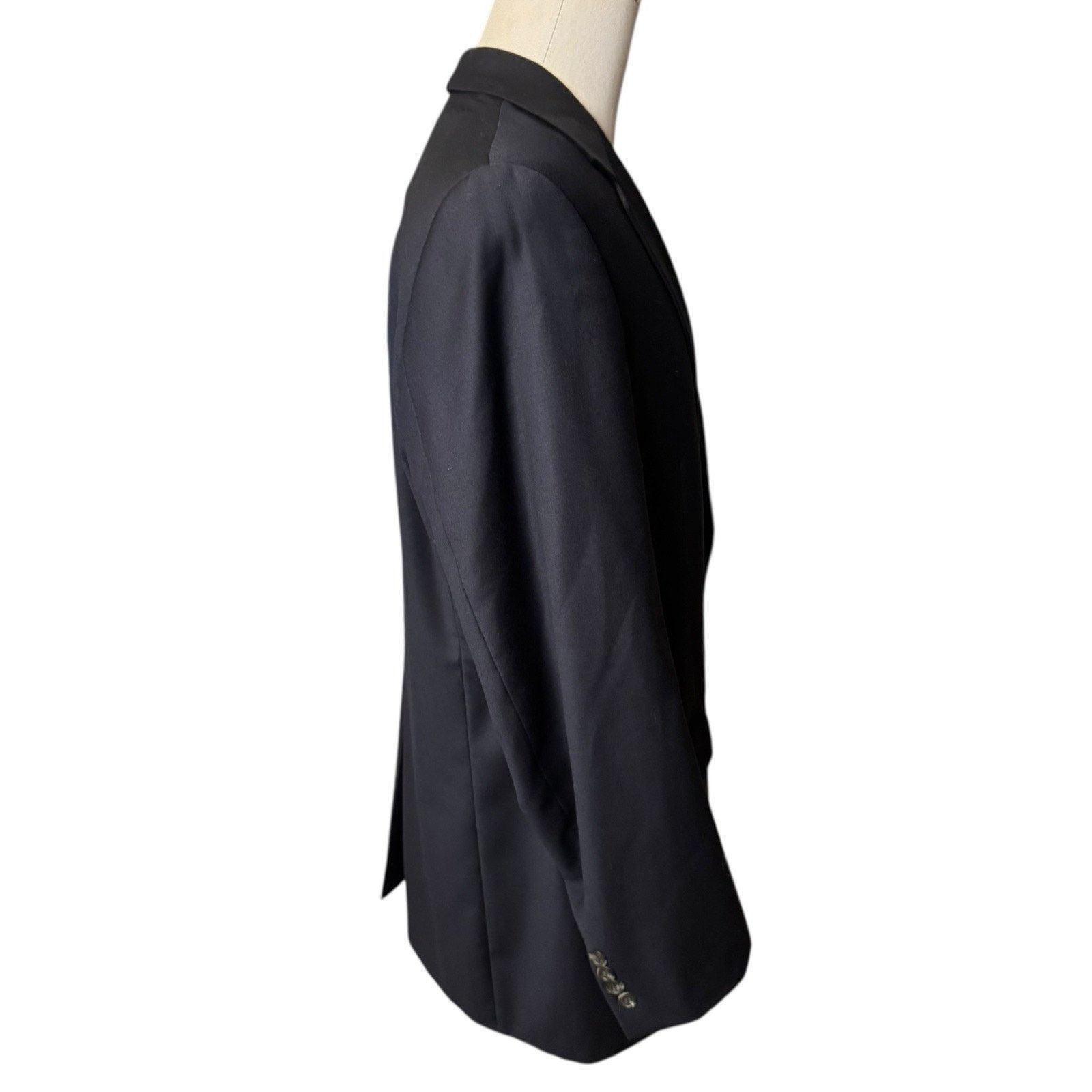 Lauren Ralph Lauren Ralph Lauren 44L Wool Navy Blue Two Button Sport Coat Blazer Size 44L - 6 Thumbnail