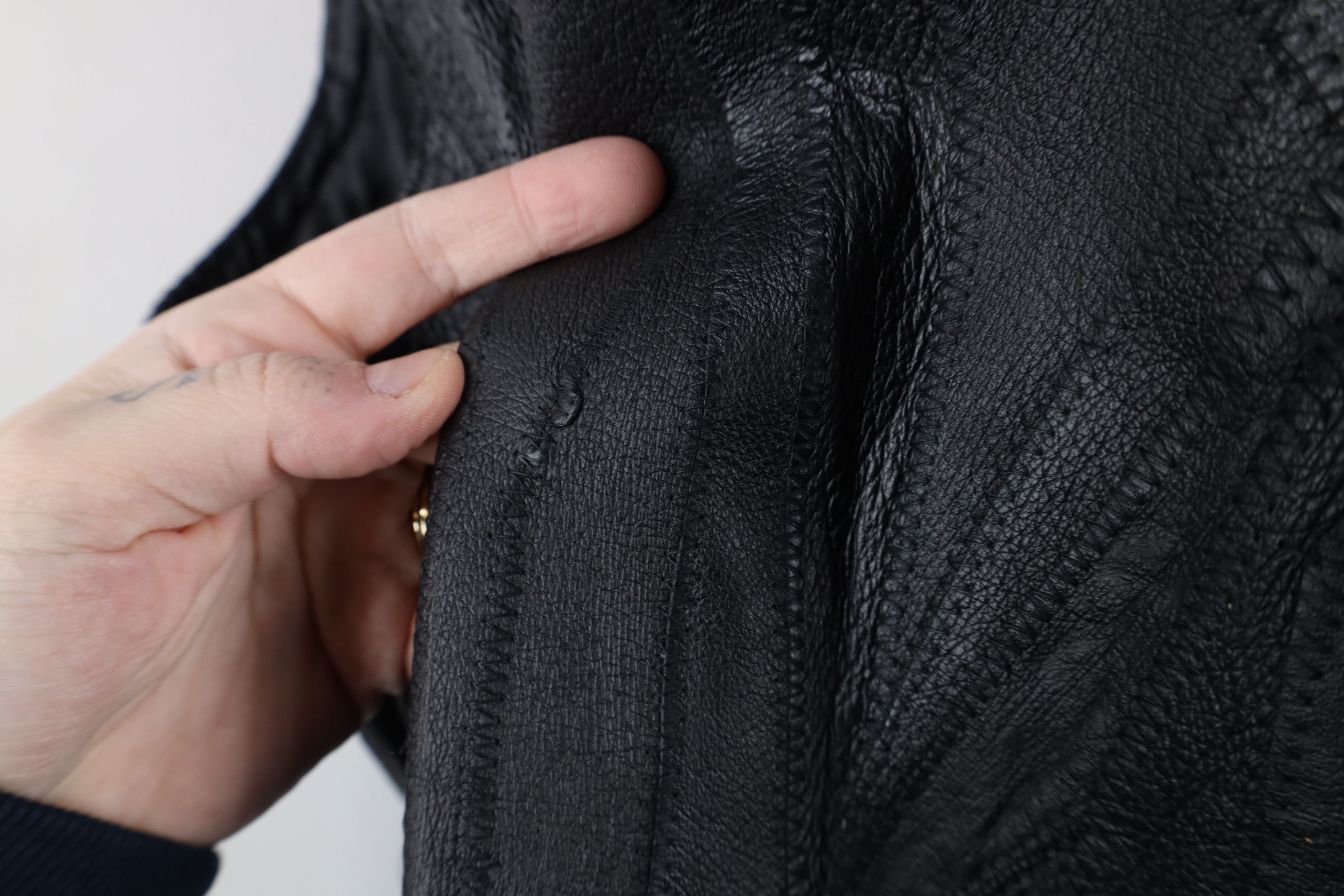 Vintage Vintage 90s Streetwear Patchwork Leather Vest Jacket Black Size US M / EU 48-50 / 2 - 13 Thumbnail