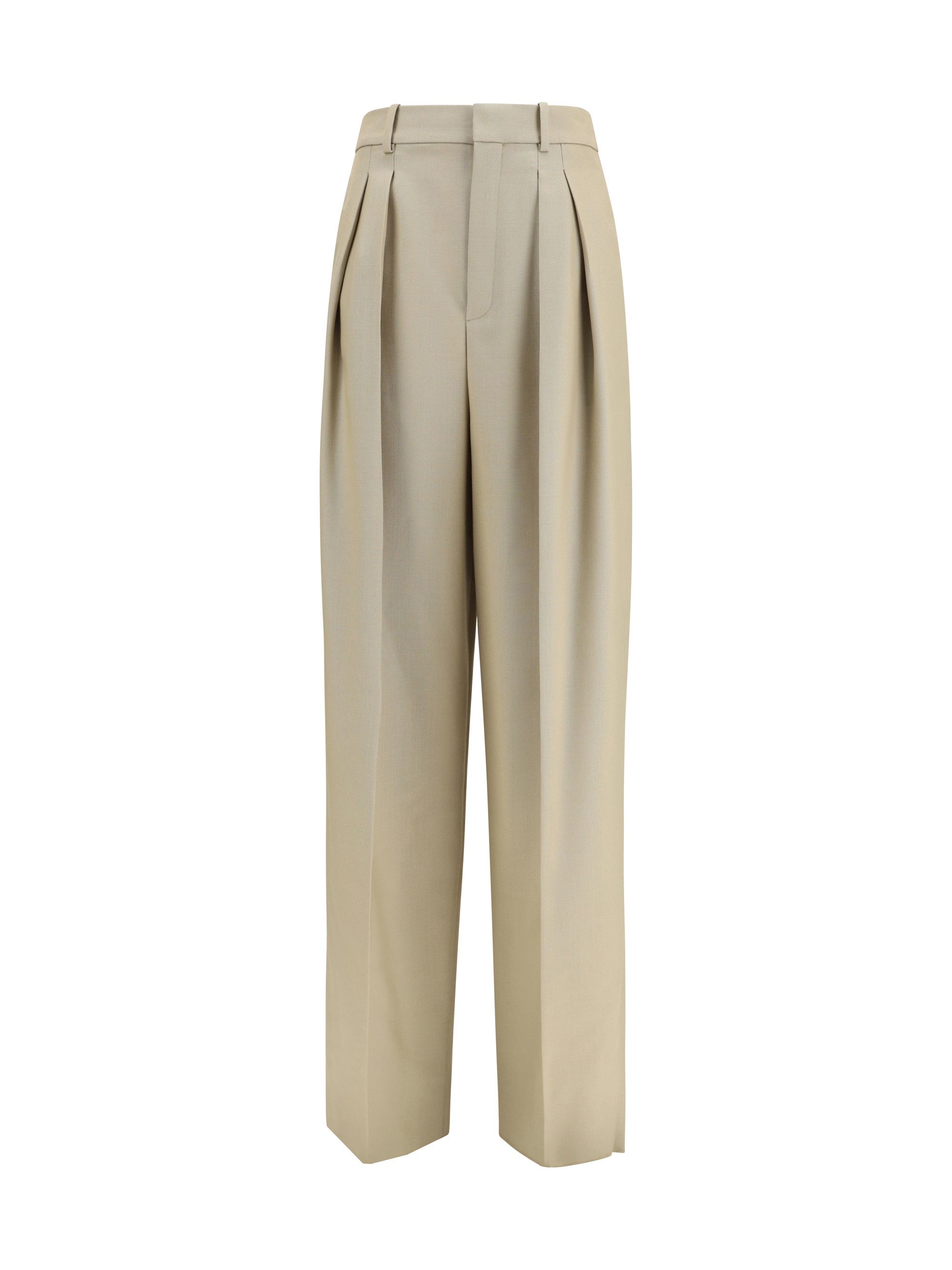 Saint Laurent Paris Tailored wool and silk canvas Pants Size 28" / US 6 / IT 42 - 1 Thumbnail