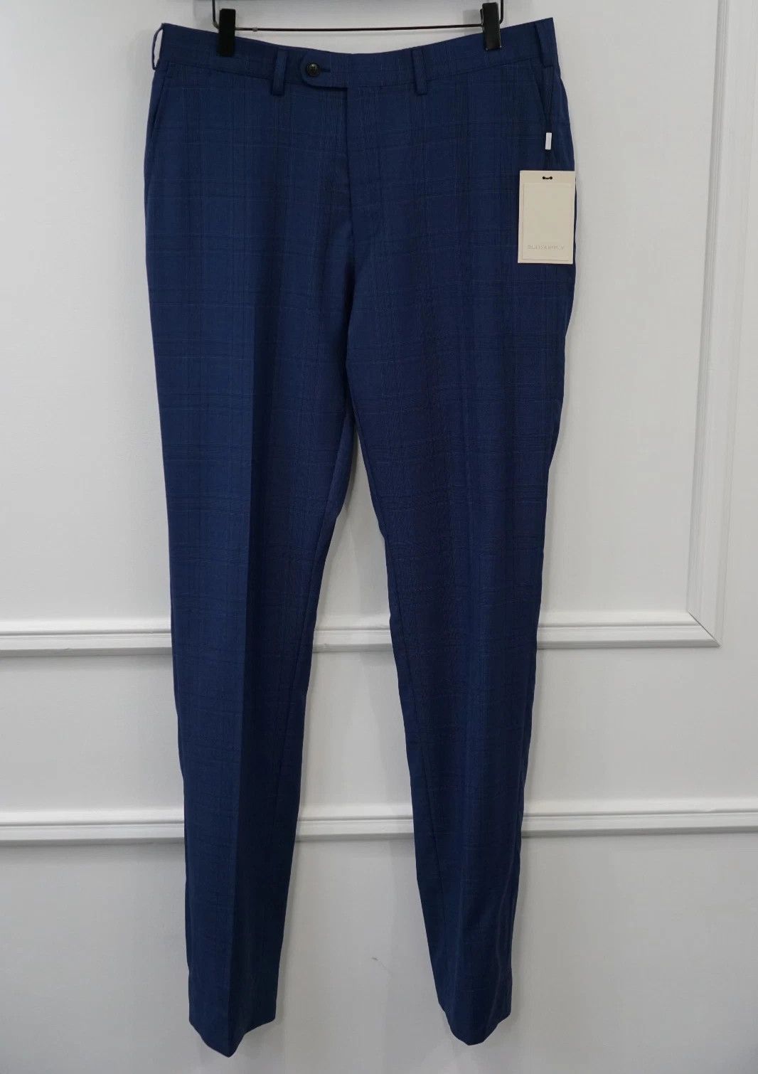 Suitsupply Men Suitsupply Pants Trousers Sienna Blue Check 98 UK/US40L Size 40L - 1 Thumbnail