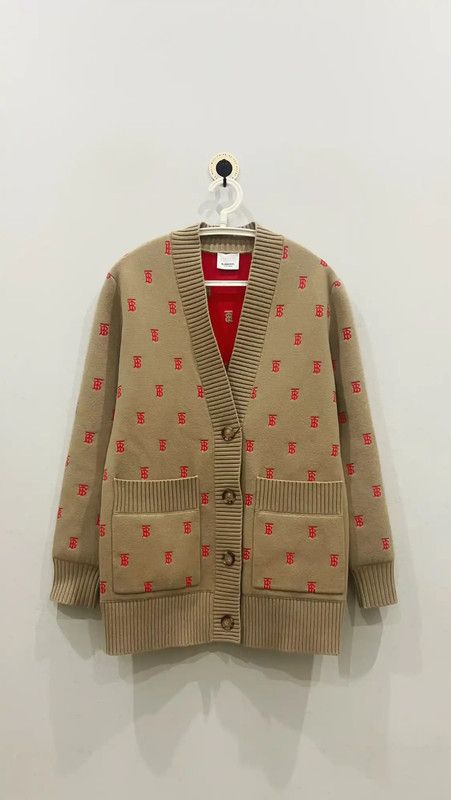 Burberry Burberry Beige Wool Women's Cardigan Size XS / US 0-2 / IT 36-38 - 1 Thumbnail
