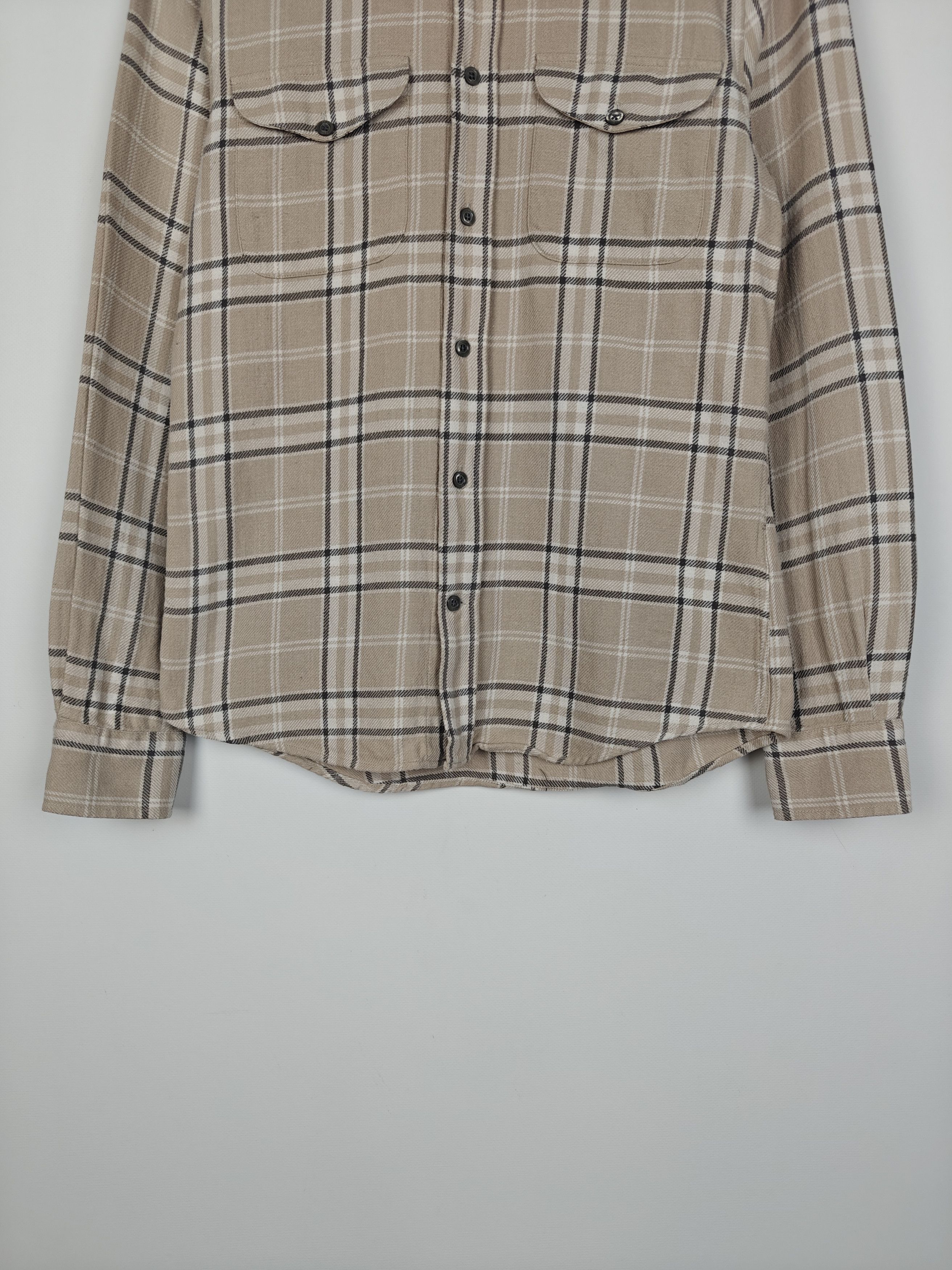 Reiss Reiss Cotton Shirt Check Beige size S Size US S / EU 44-46 / 1 - 3 Thumbnail