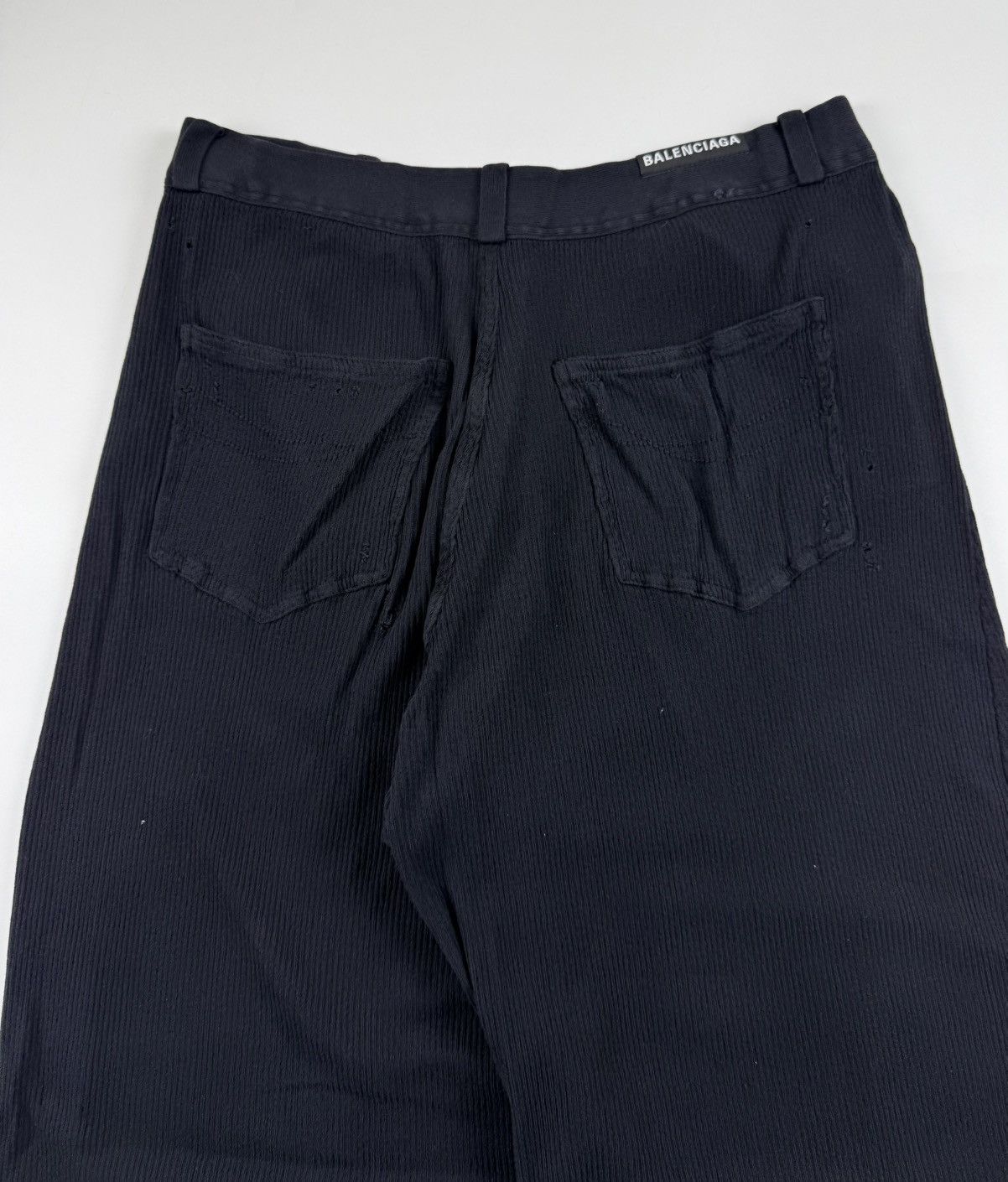 Balenciaga Balenciaga Bleached Cotton Rib Knit Pants Size US 33 - 10 Thumbnail