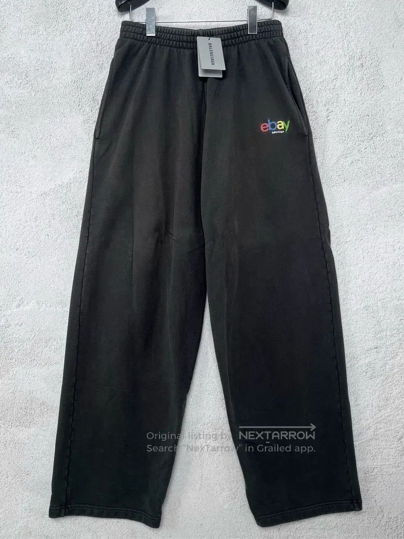 Balenciaga Balenciaga size S Embroidered Logo Relaxed Washed Long Pan Size US 27 - 1 Thumbnail