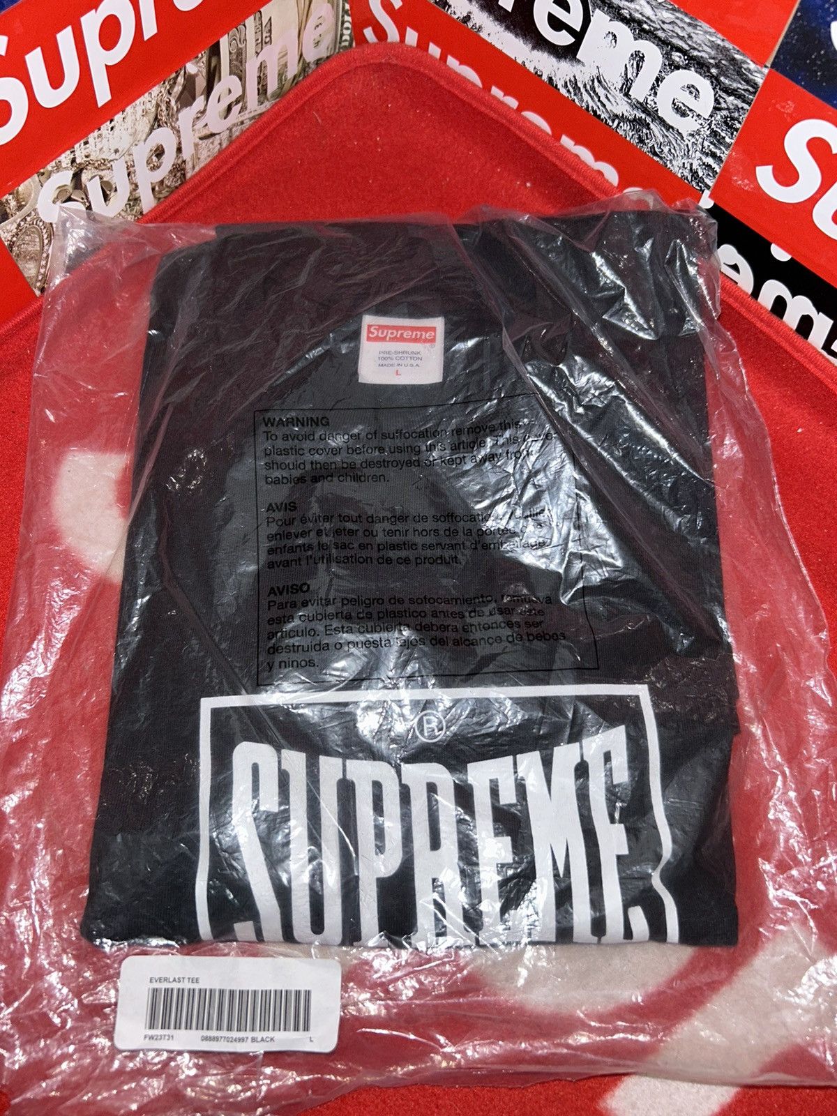 Supreme Supreme Warm Up Tee Shirt Black FW23 NEW WITH TAGS Size US L / EU 52-54 / 3 - 1 Thumbnail