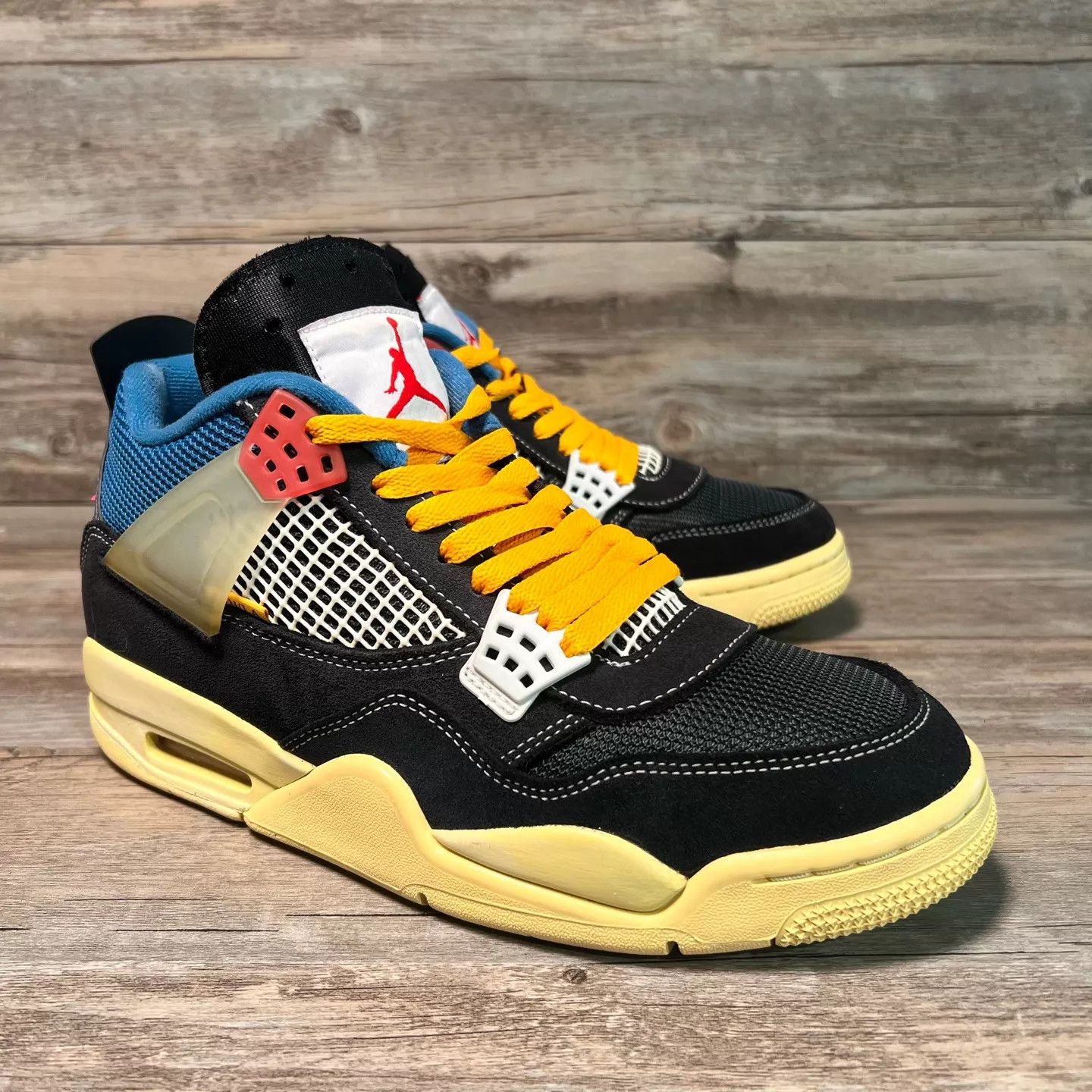 Nike Air Jordan 4 x Union Black Blue DC9533-001 42.5 Size US 9 / EU 42 - 2 Thumbnail
