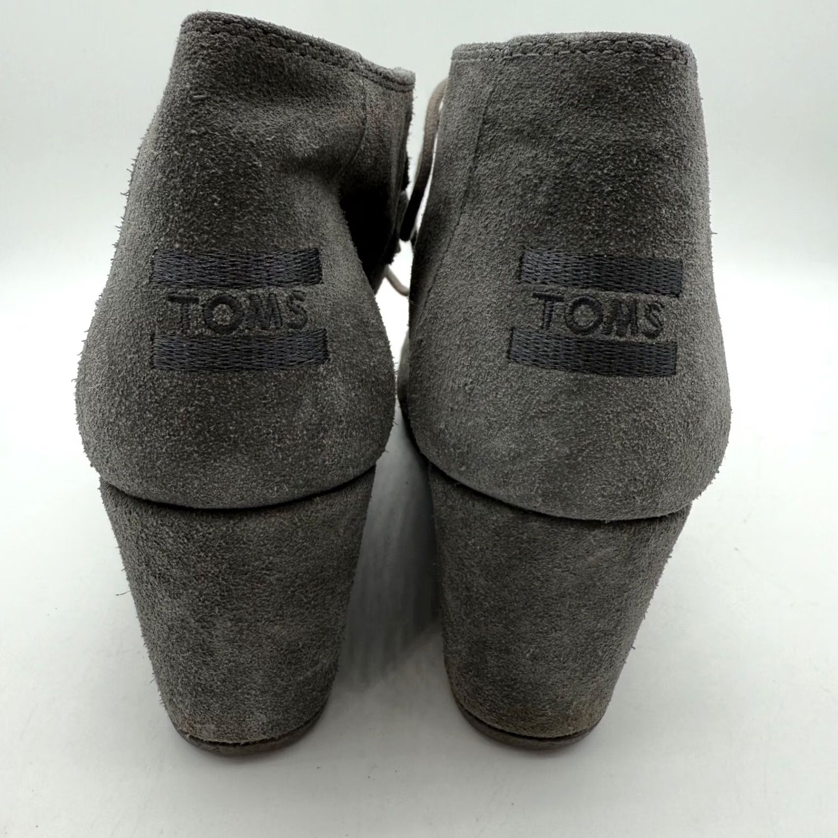 Toms Toms Womens Kala Wedge Bootie Ankle Lace Up Suede Gray Size 9 Shoes Size US 9 / IT 39 - 5 Thumbnail