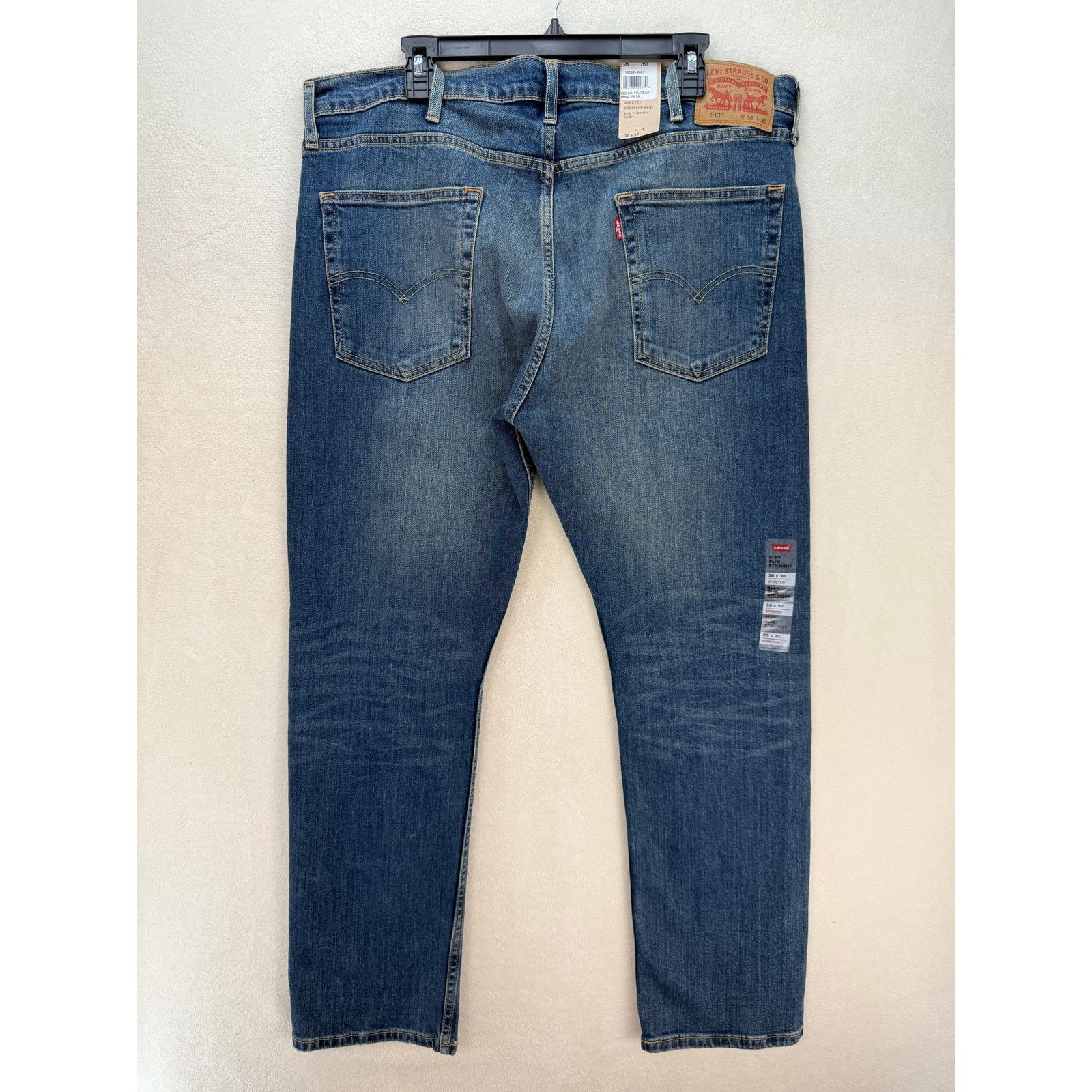 Levi's LEVI'S 513 MEN'S 38X30 SLIM STRAIGHT FLEX JEANS MEDIUM WASH Size US 38 / EU 54 - 8 Thumbnail