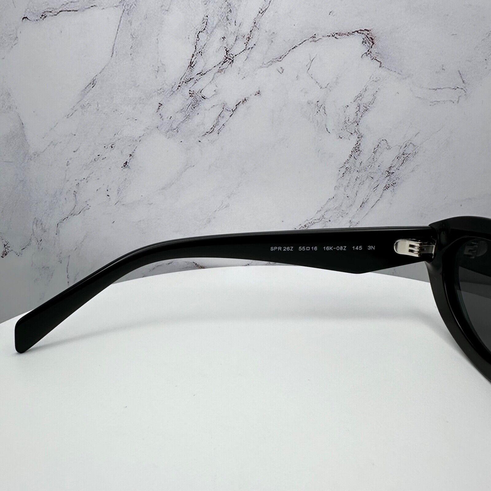 Prada New Prada Sunglasses Black Acetate Symbole Logo Slim Size ONE SIZE - 7 Thumbnail