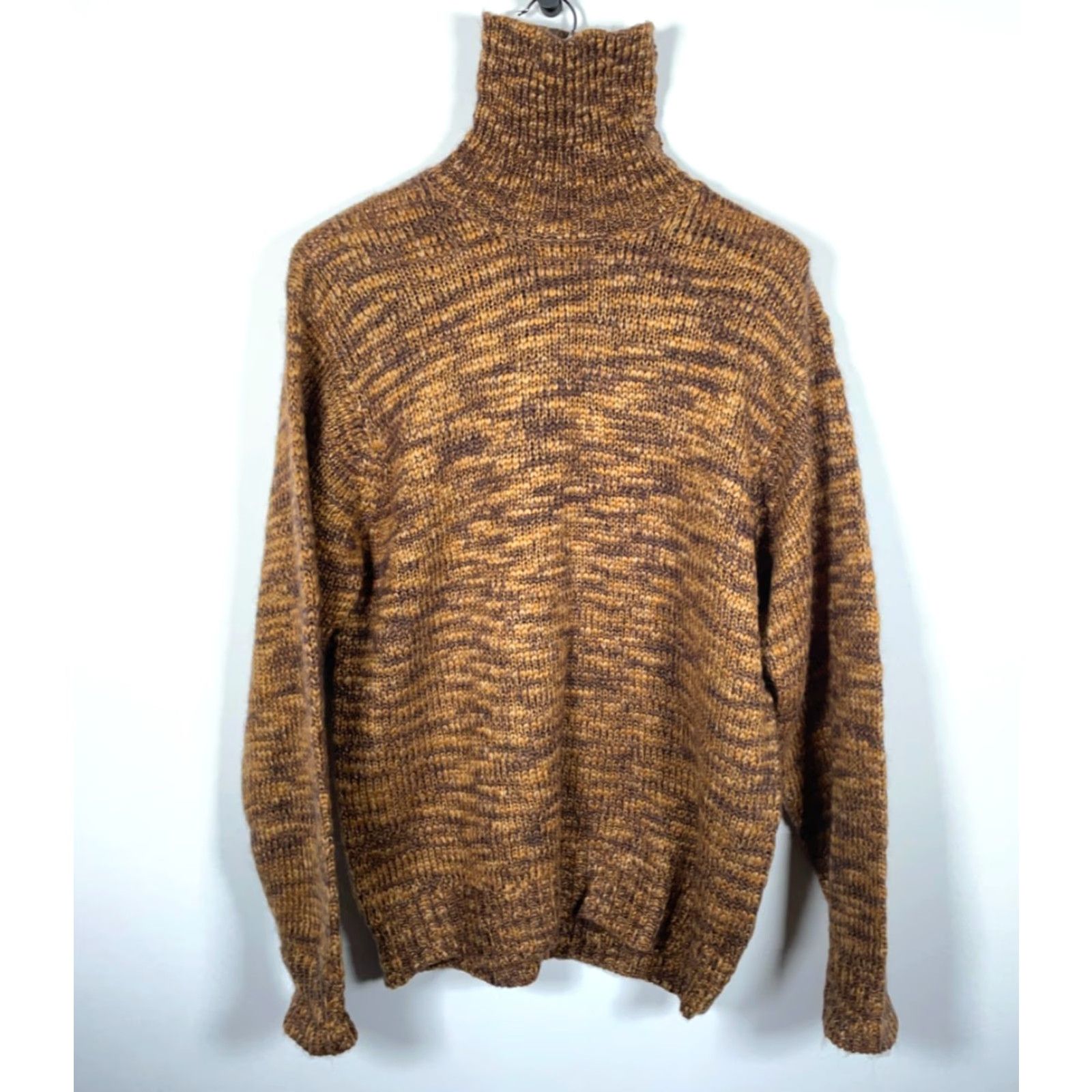 Vintage VINTAGE Guy Risoldi Sweater Men's Large Brown Mohair Blend Turtleneck Chunky Knit Preppy 90s Mens Size US L / EU 52-54 / 3 - 2 Thumbnail