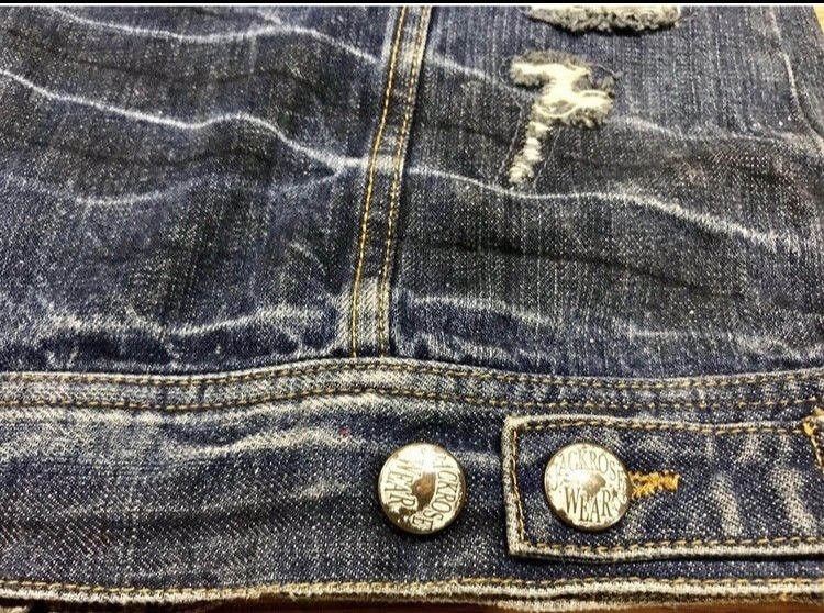 JACKROSE Jackrose Distressed Patchwork Denim Zipper Jacket Size US M / EU 48-50 / 2 - 8 Thumbnail
