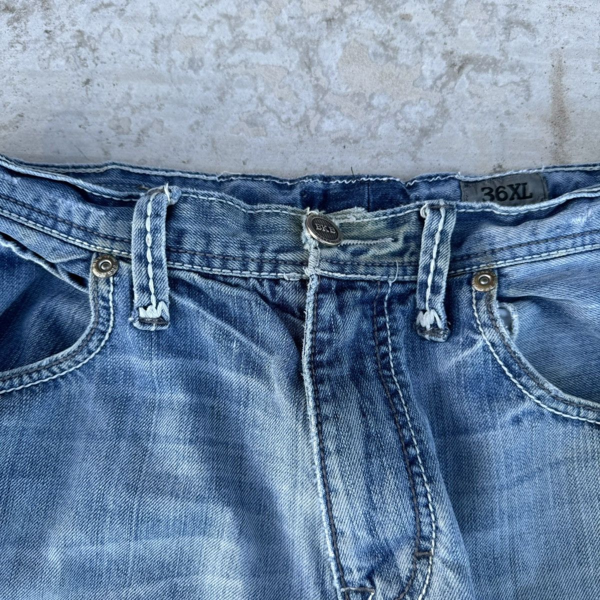 BKE × JNCO × Southpole Vintage Y2K Thrashed Baggy Loose BKE Skater Jeans 34 Size US 34 / EU 50 - 4 Thumbnail