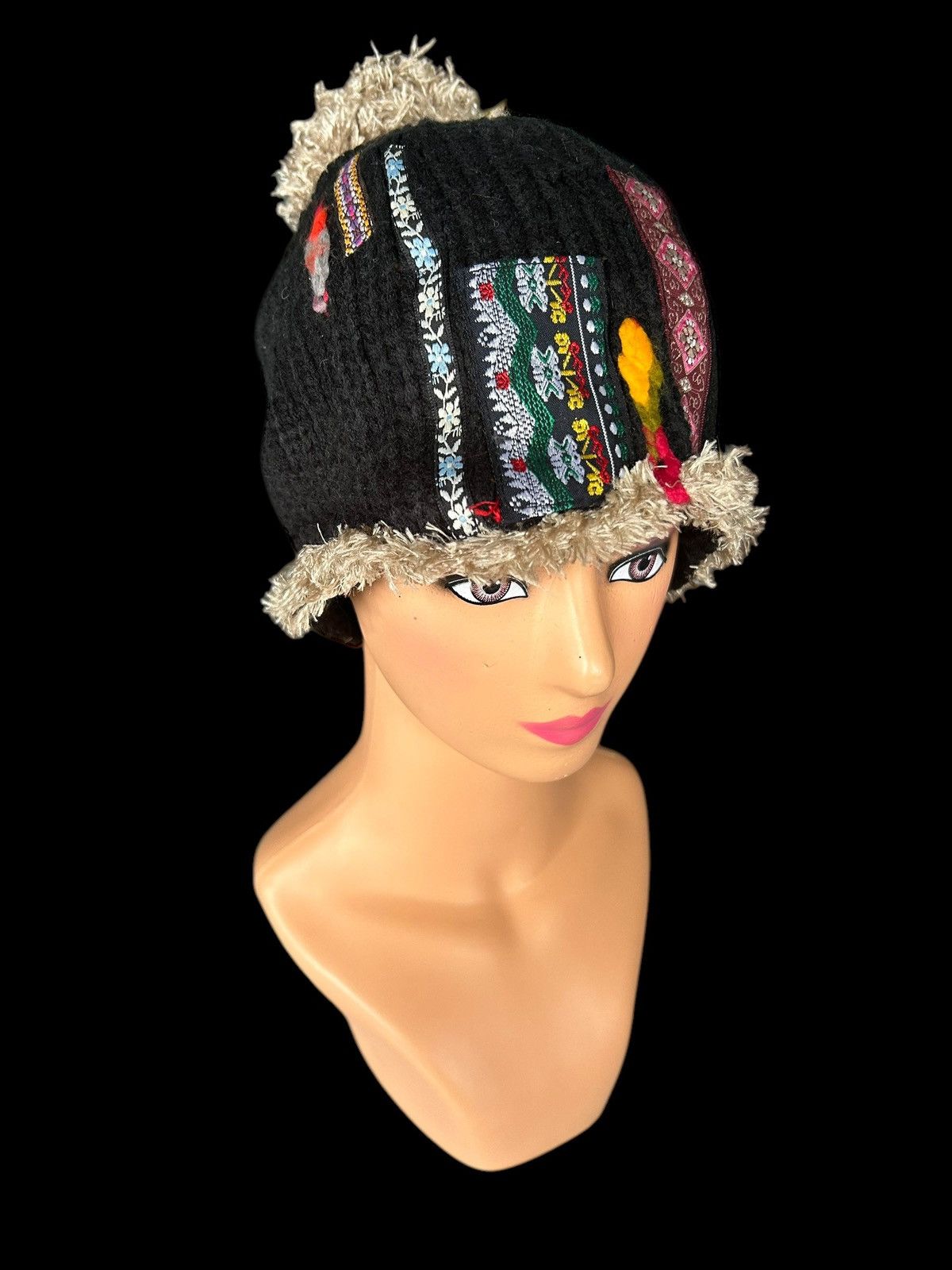 Japanese Brand × Kapital × Vintage Rare Crochet Knitt Custom Beanie Hats Size ONE SIZE - 8 Thumbnail