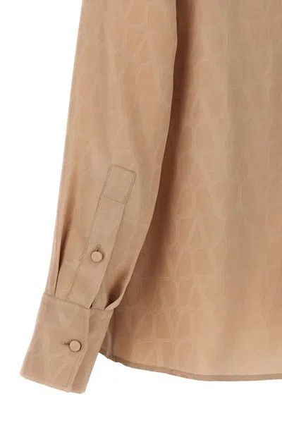 Valentino o1s22i1n0924 Silk Jacquard Toile Iconographe Shirt Size M / US 6-8 / IT 42-44 - 4 Thumbnail