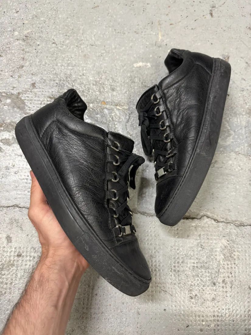 Balenciaga Arena Black Leather Sneakers