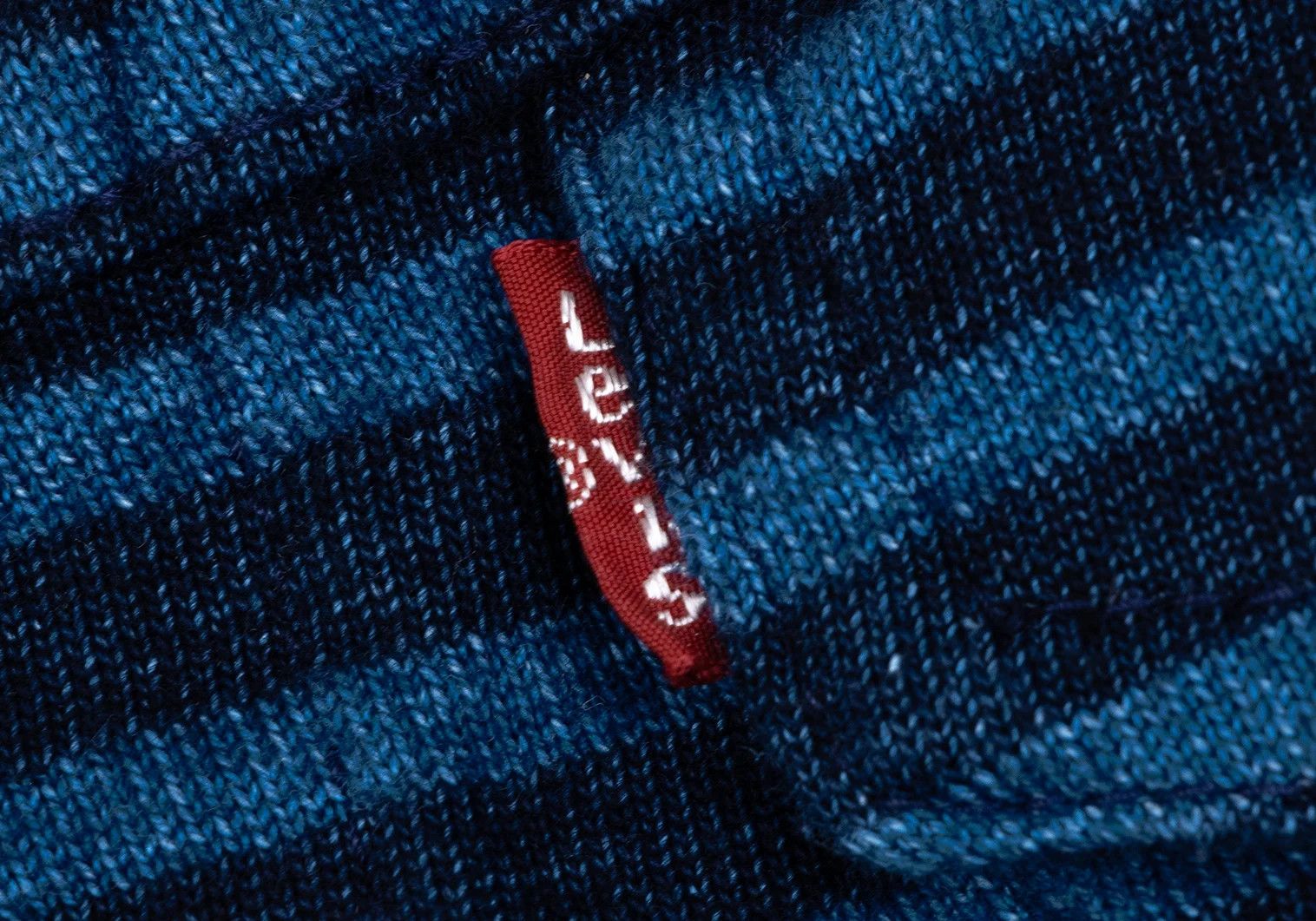 Junya Watanabe Cotton Stripe Sweat Trucker Jacket in Blue, Size XS Size US XS / EU 42 / 0 - 7 Thumbnail
