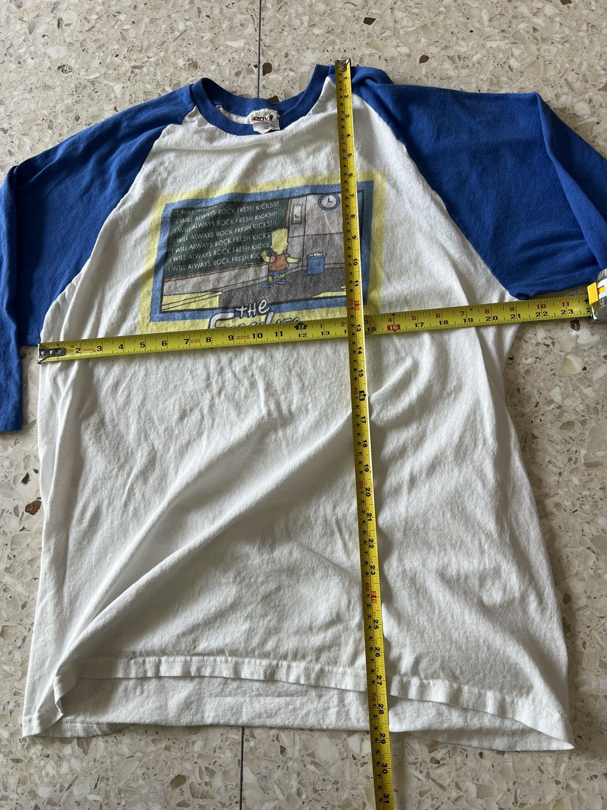 Anvil Bart Simpson baseball raglan fresh life parody chalkboard xl Size US XL / EU 56 / 4 - 7 Thumbnail