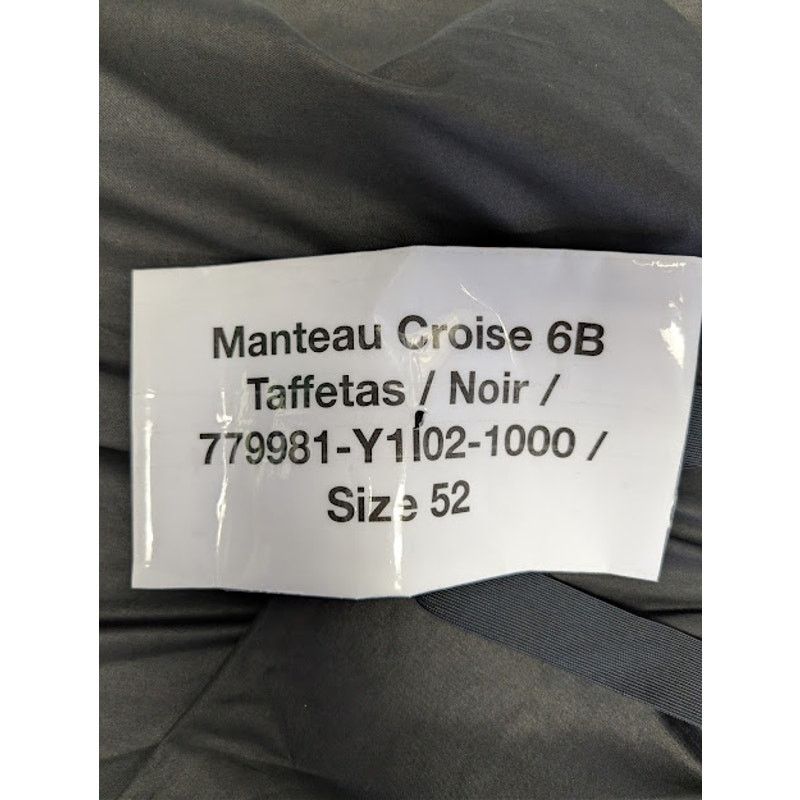 Saint Laurent Paris o1rshd1 Double-Breasted 6-Button Taffeta Coat in Black Size US L / EU 52-54 / 3 - 23 Thumbnail