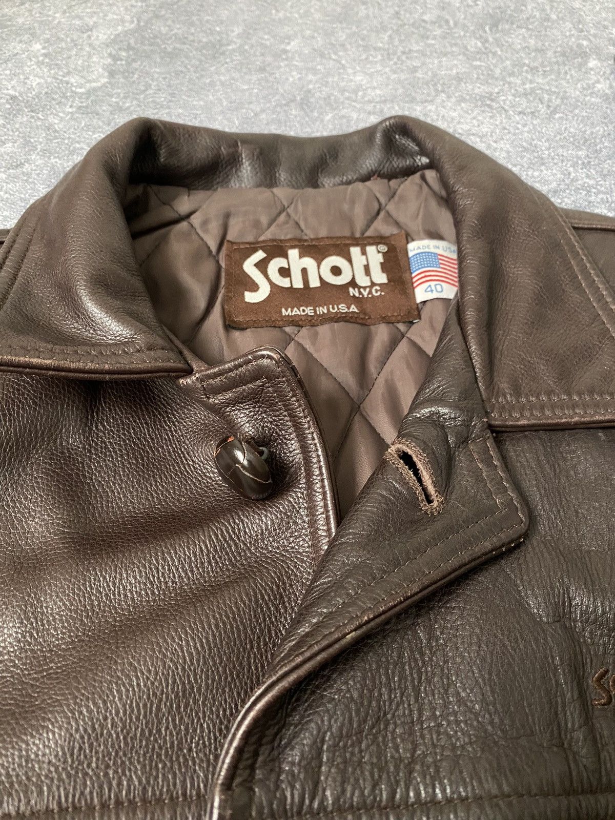 Avirex × Schott Vintage Schott Leather Motorcycle Jacket Size US L / EU 52-54 / 3 - 10 Thumbnail