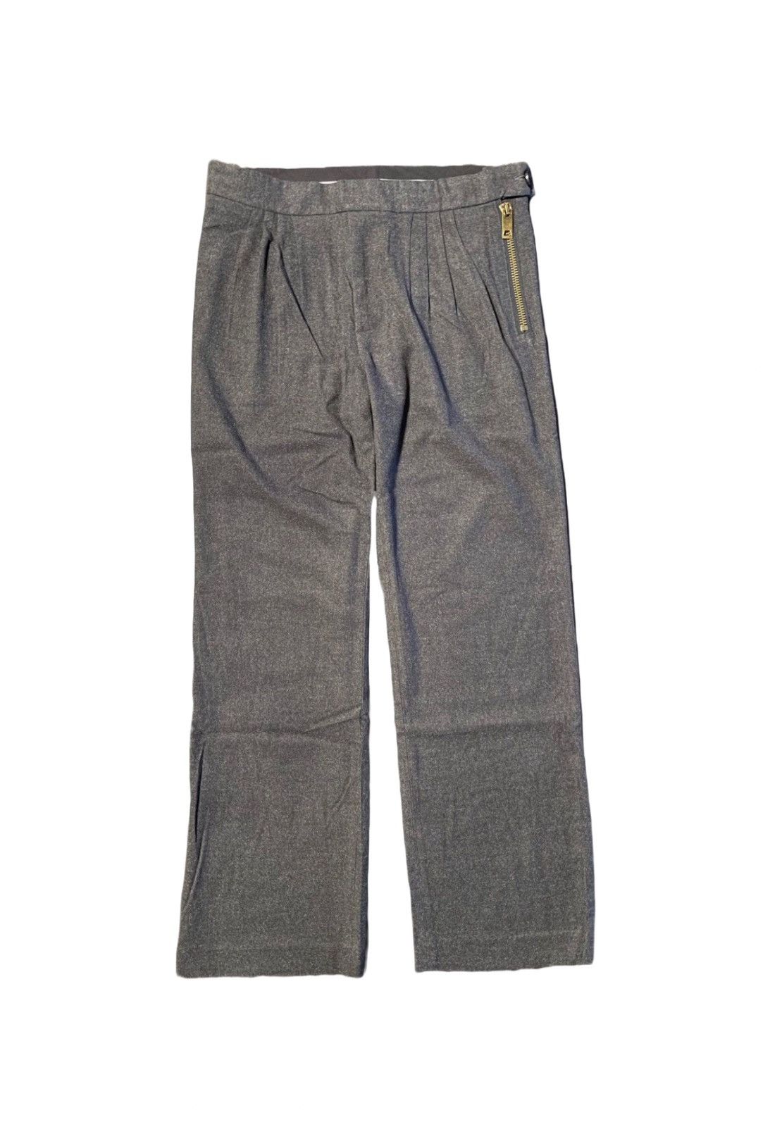 image of Raf Simons Wide Leg Confusion Pants in Grey, Men's (Size 31)