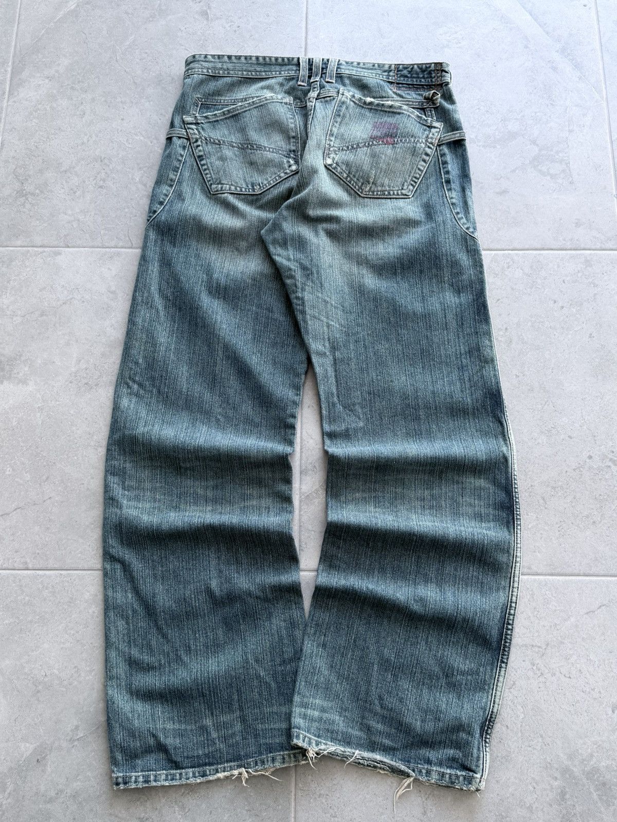 Marithe + Francois Girbaud Archive 00s Marithe + Francois Girbaud Washed Denim Jeans Size US 31 - 3 Thumbnail